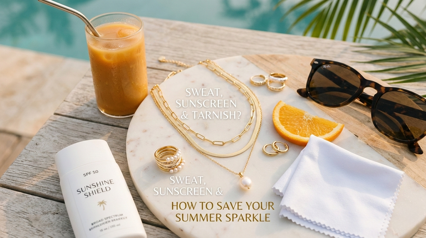 Sweat, Sunscreen, and... Tarnish? How to Keep Your Jewelry From “Blacking Out” This Summer