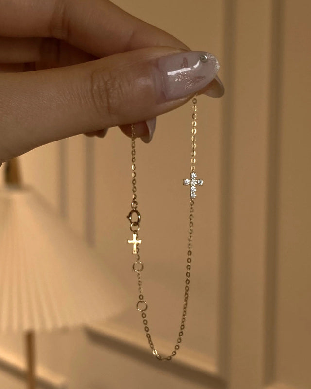 Cross Charm Chain Bracelet