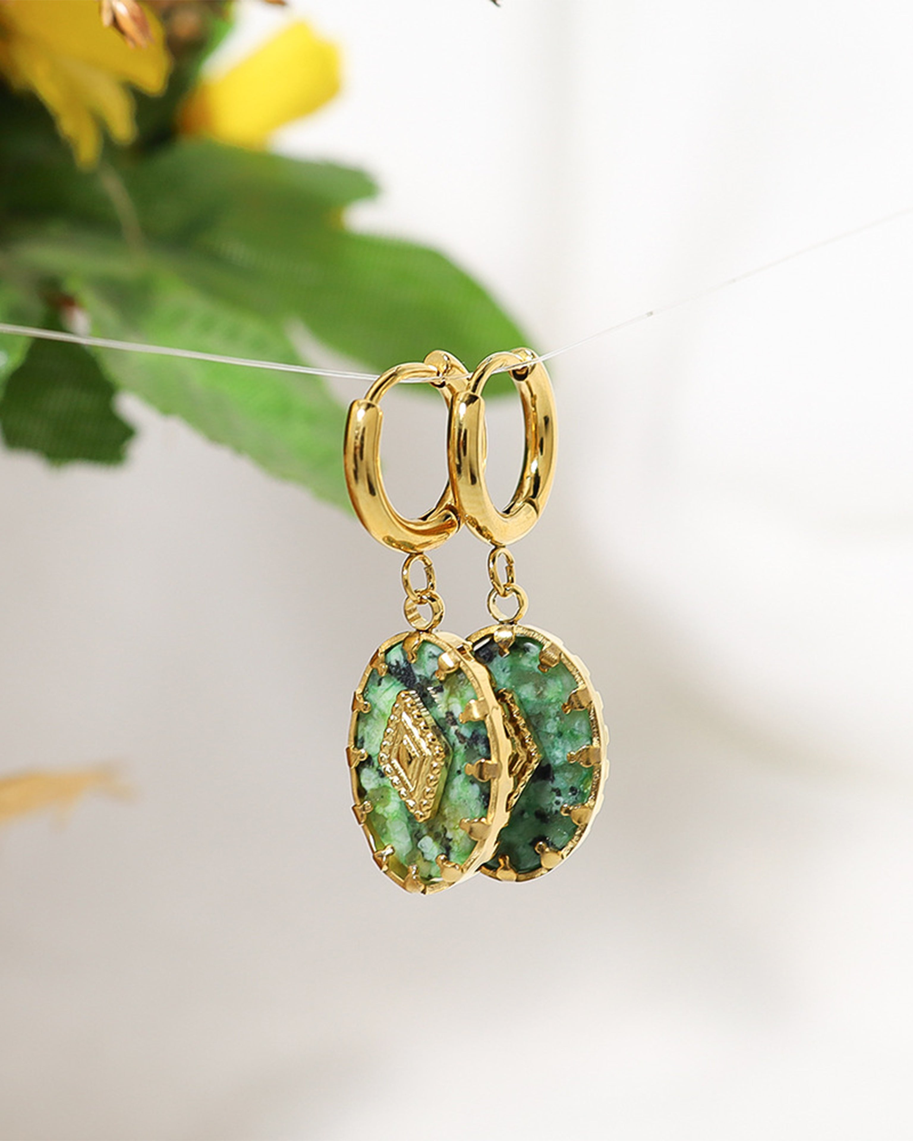 “Natural Wind” Turquoise Earrings