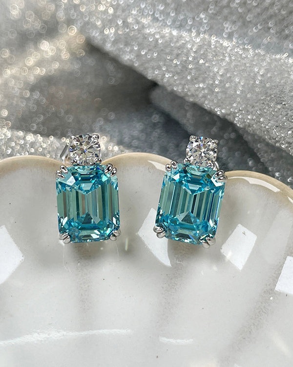 Ocean Blue Stud Earrings