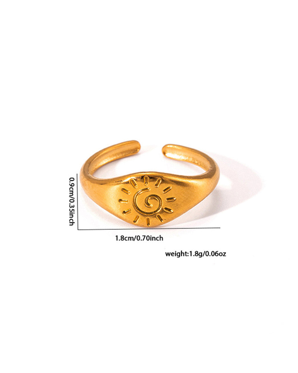 Sun Spiral Open Ring