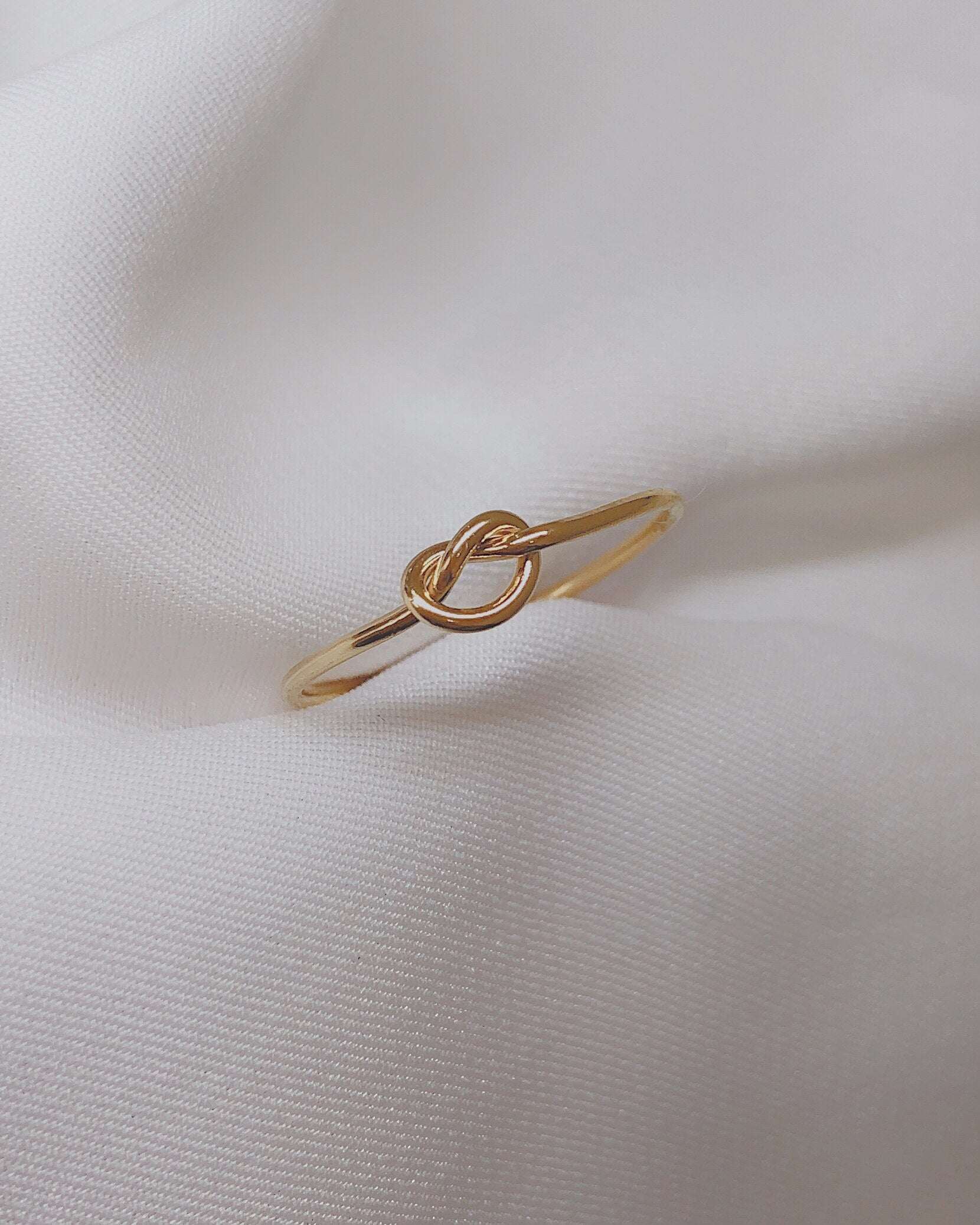 Minimalist Heart Knot Ring
