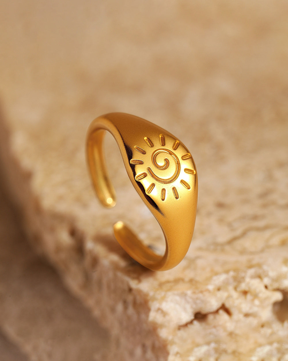 Sun Spiral Open Ring