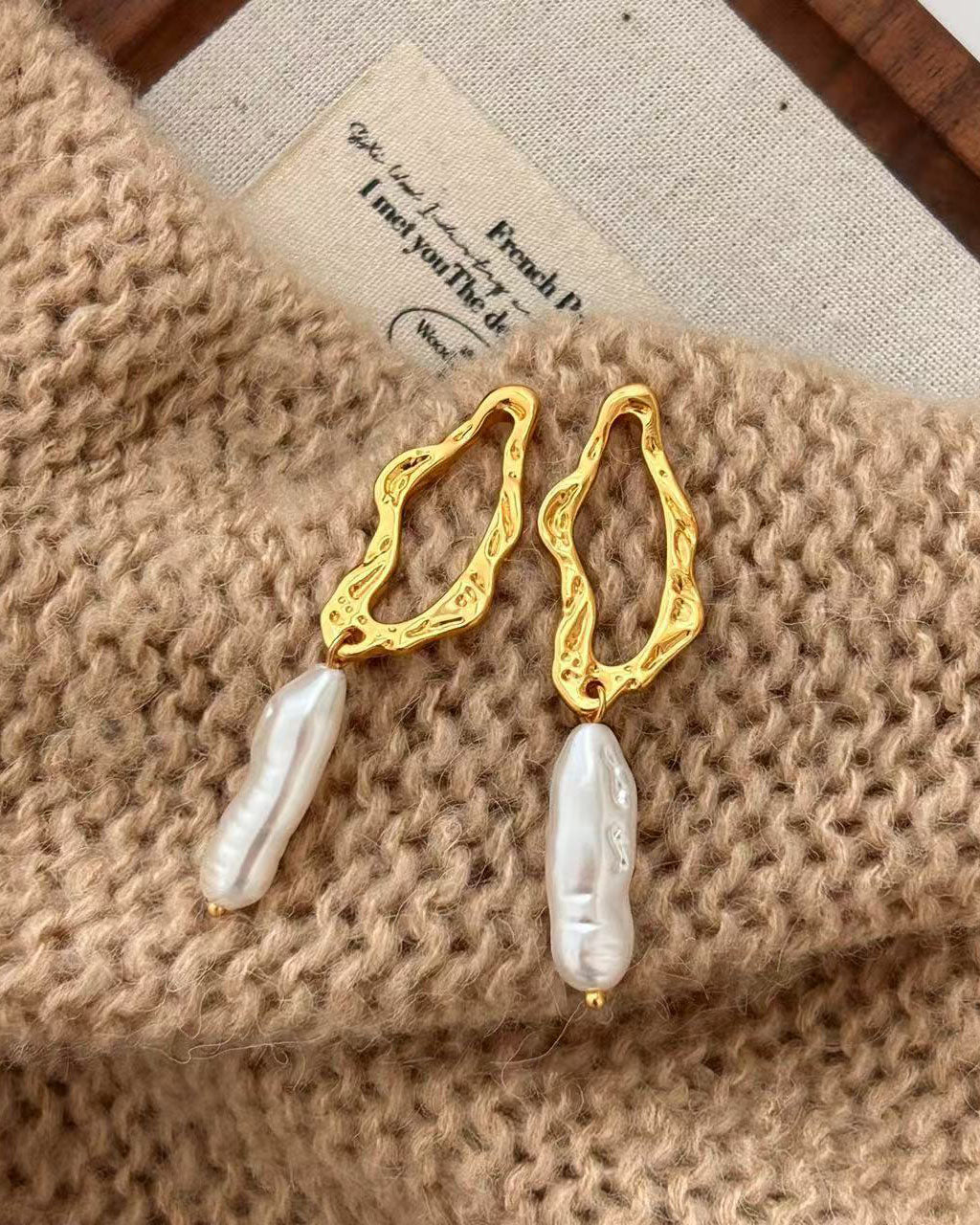 Baroque Freshwater Pearl Drop Earrings