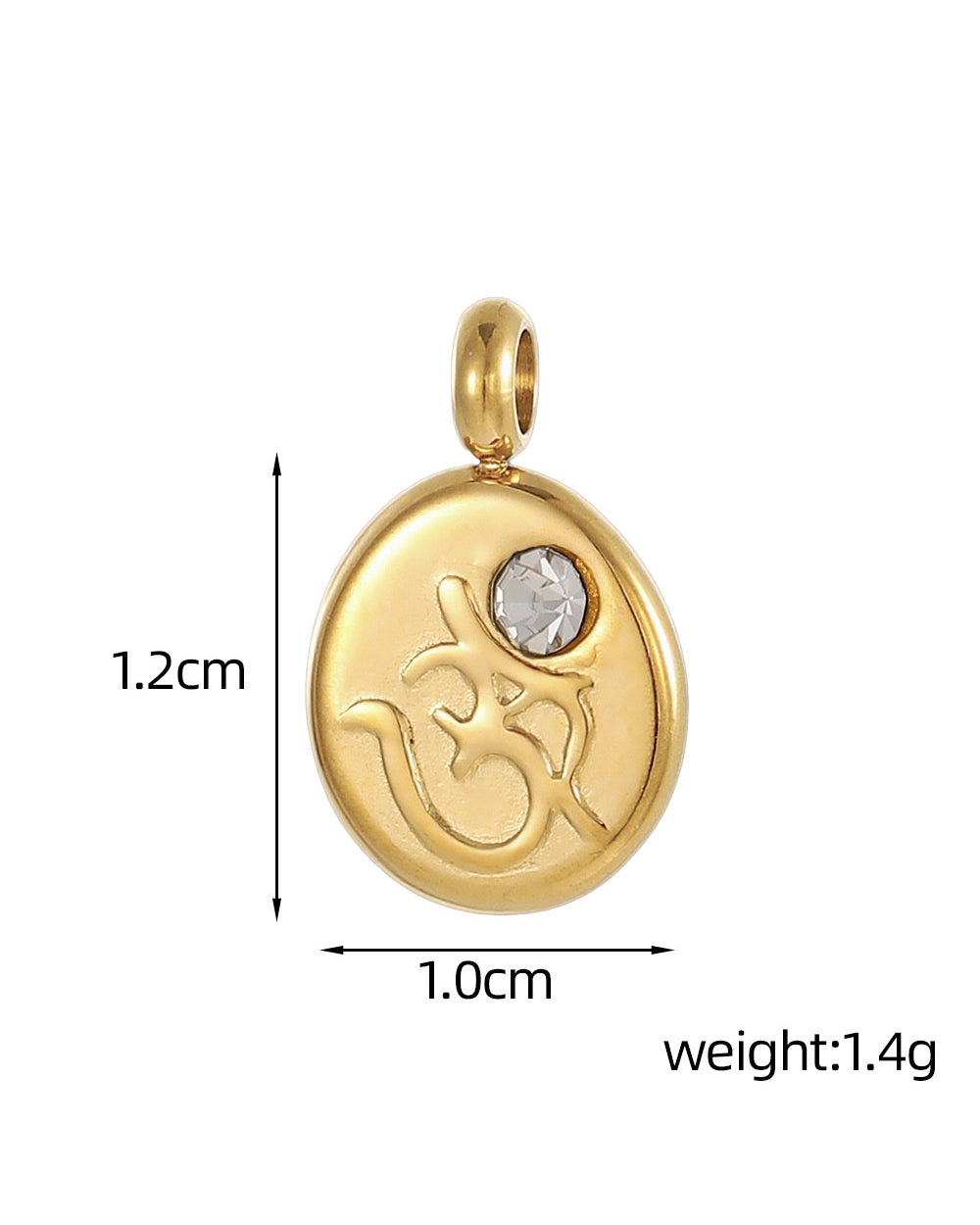 "Om" Sacred Symbol & Zircon Amulet