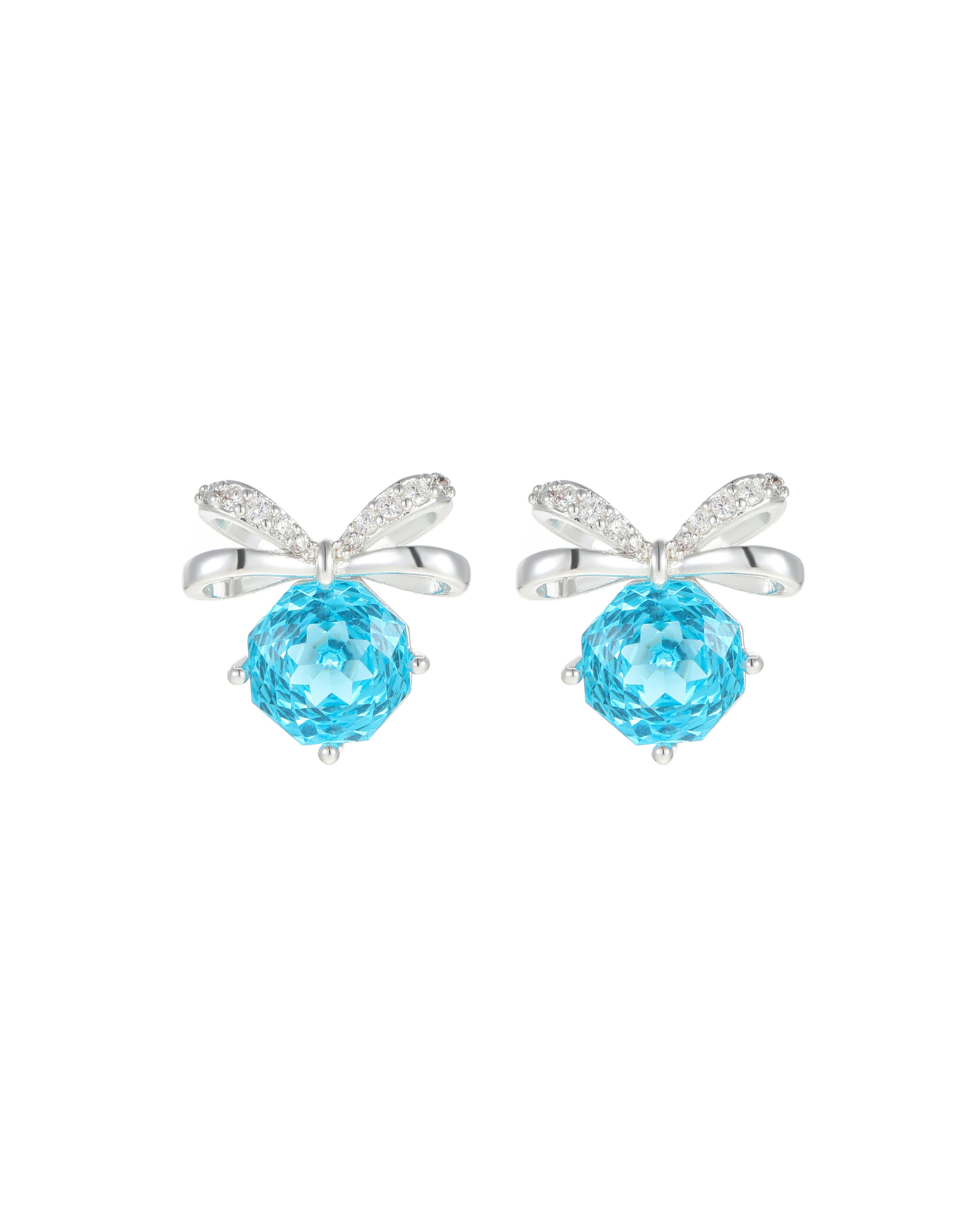 Ocean Blue Knot Stud Earrings
