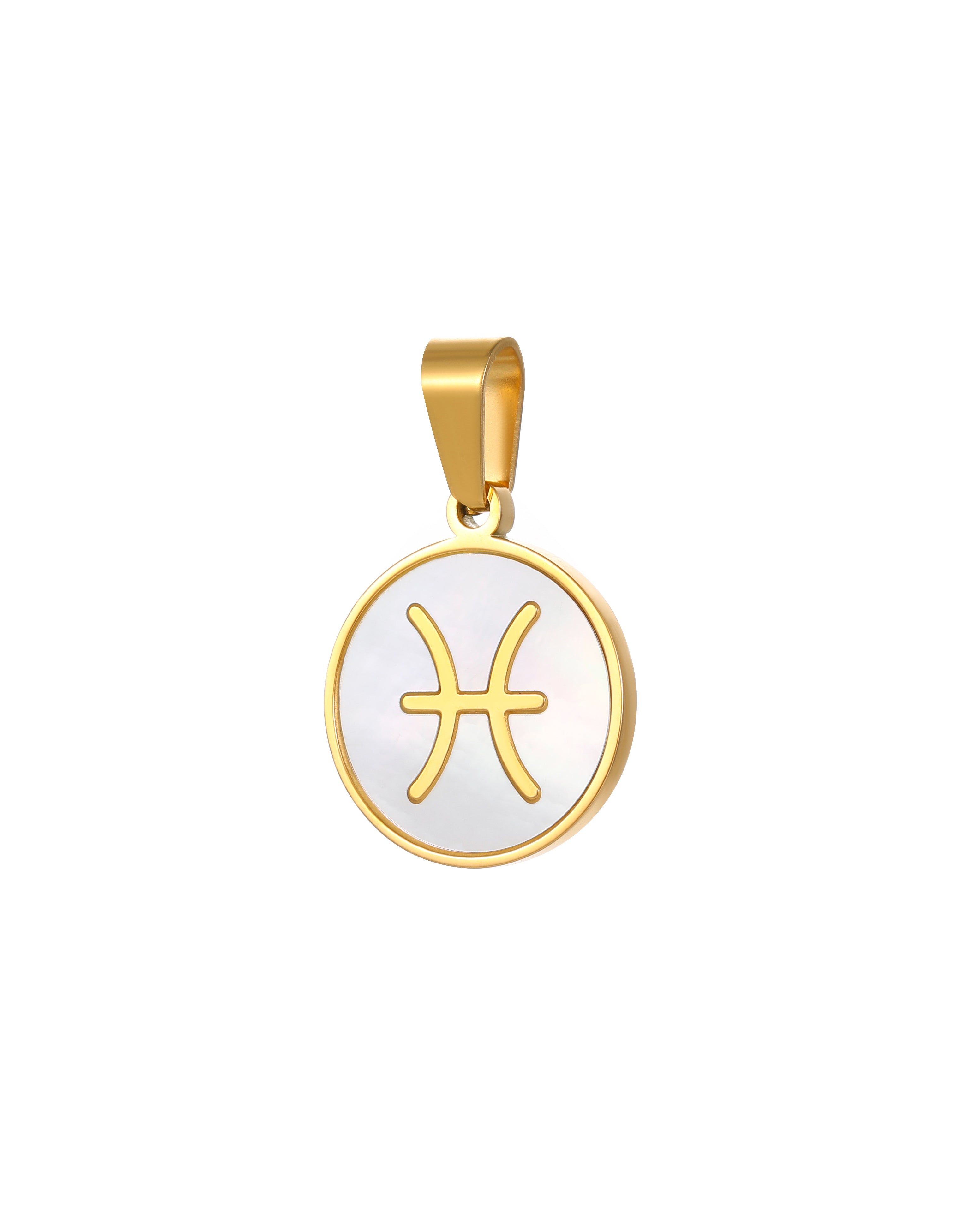 Pisces Zodiac Mother of Pearl Charm