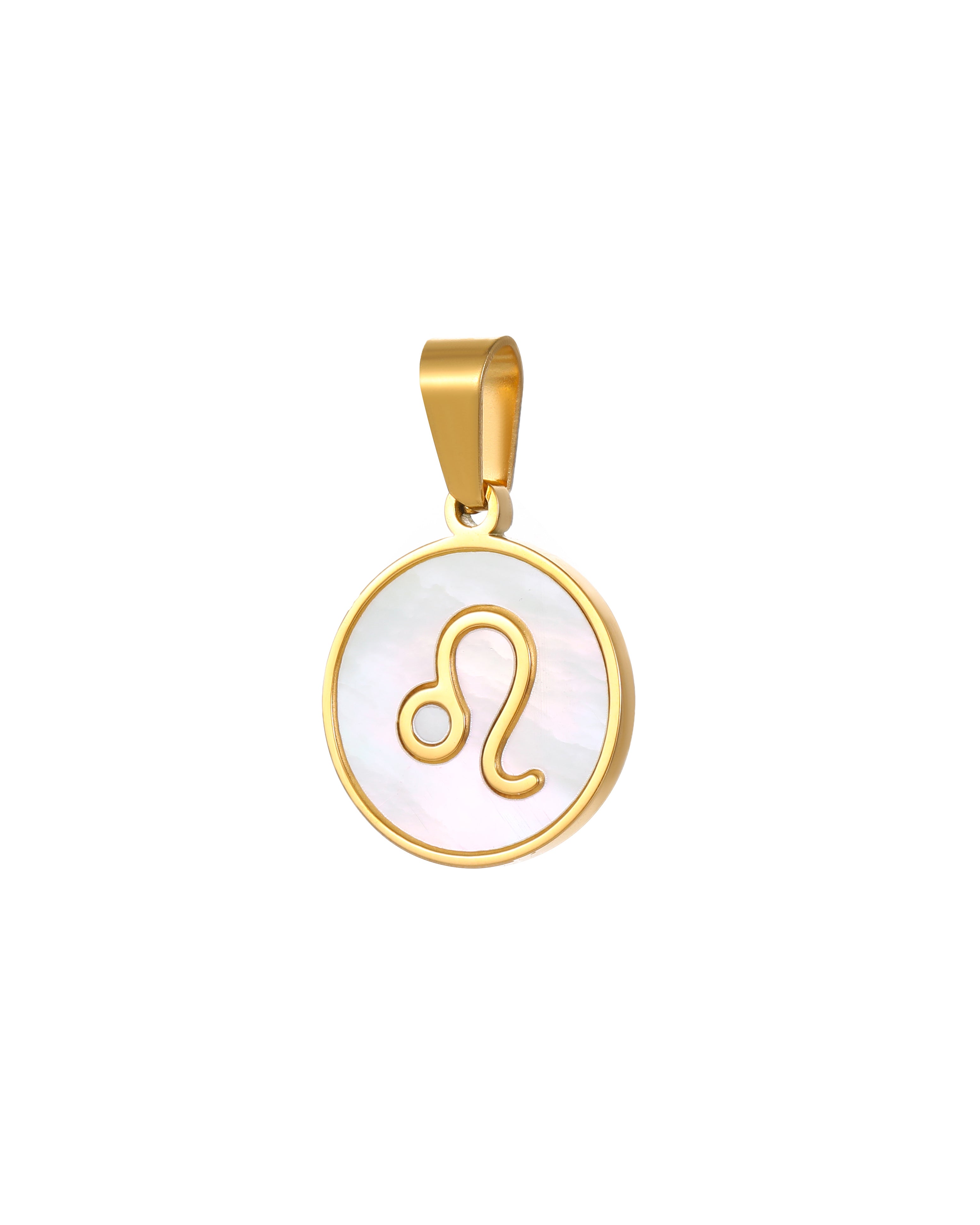 Leo Zodiac Mother of Pearl Charm
