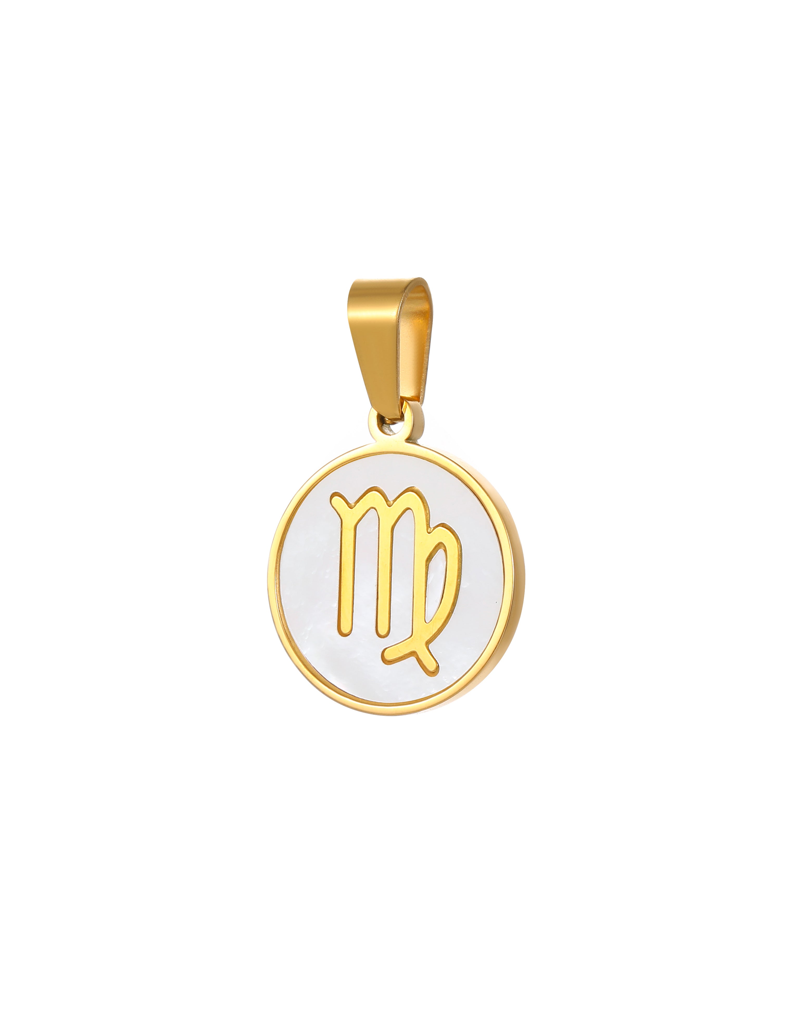 Virgo Zodiac Mother of Pearl Charm