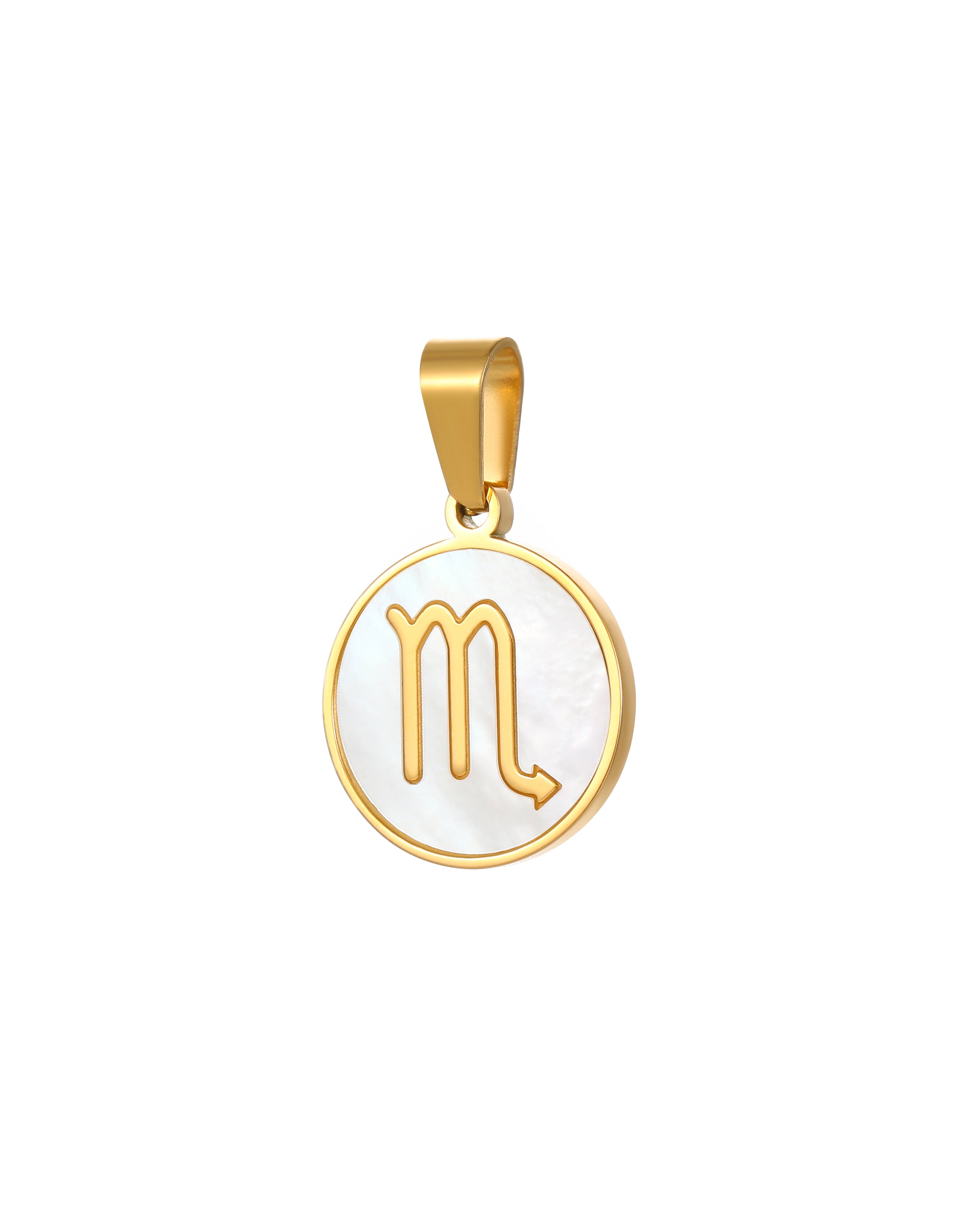 Scorpio Zodiac Mother of Pearl Charm