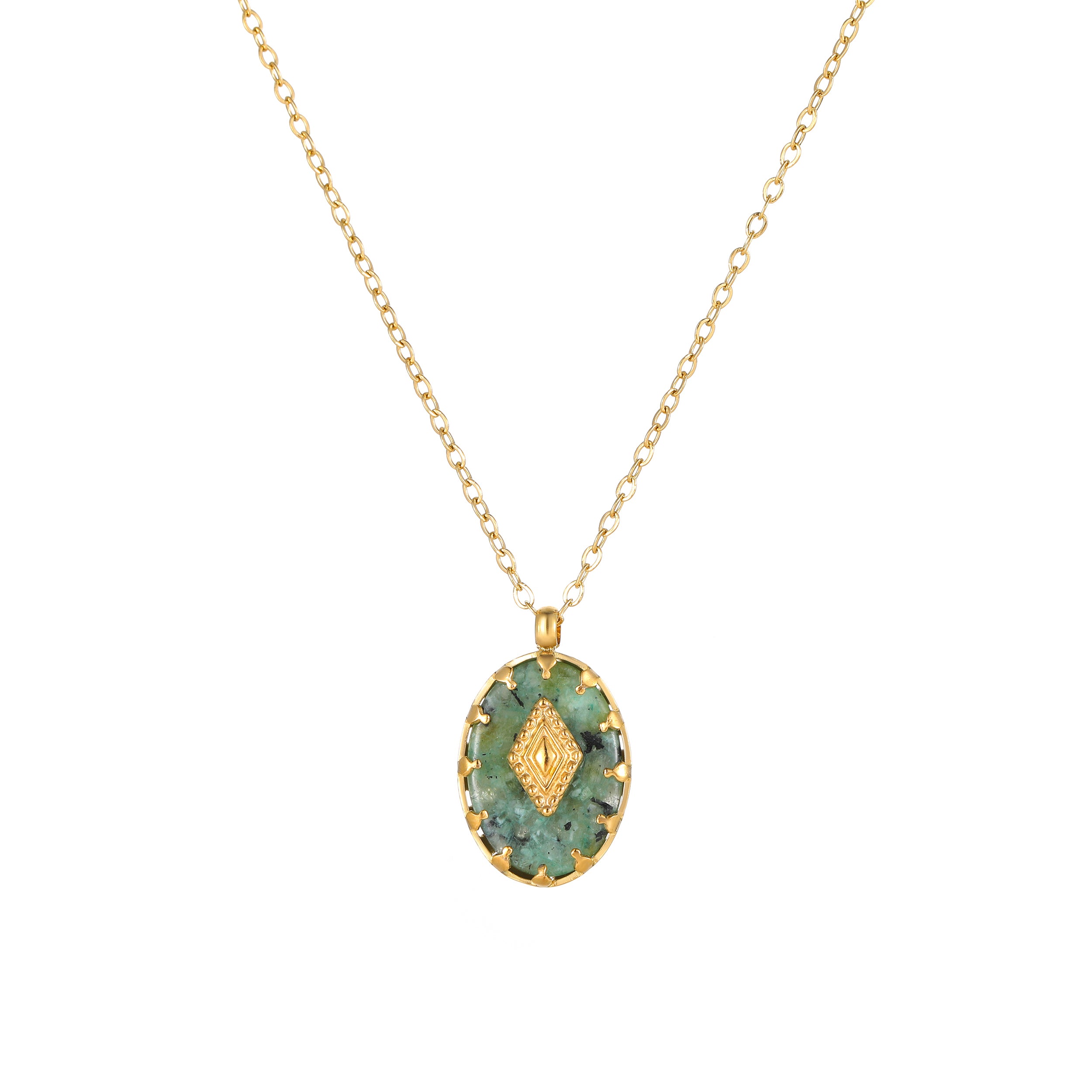 YUHE African Natural Stone Vintage Necklace