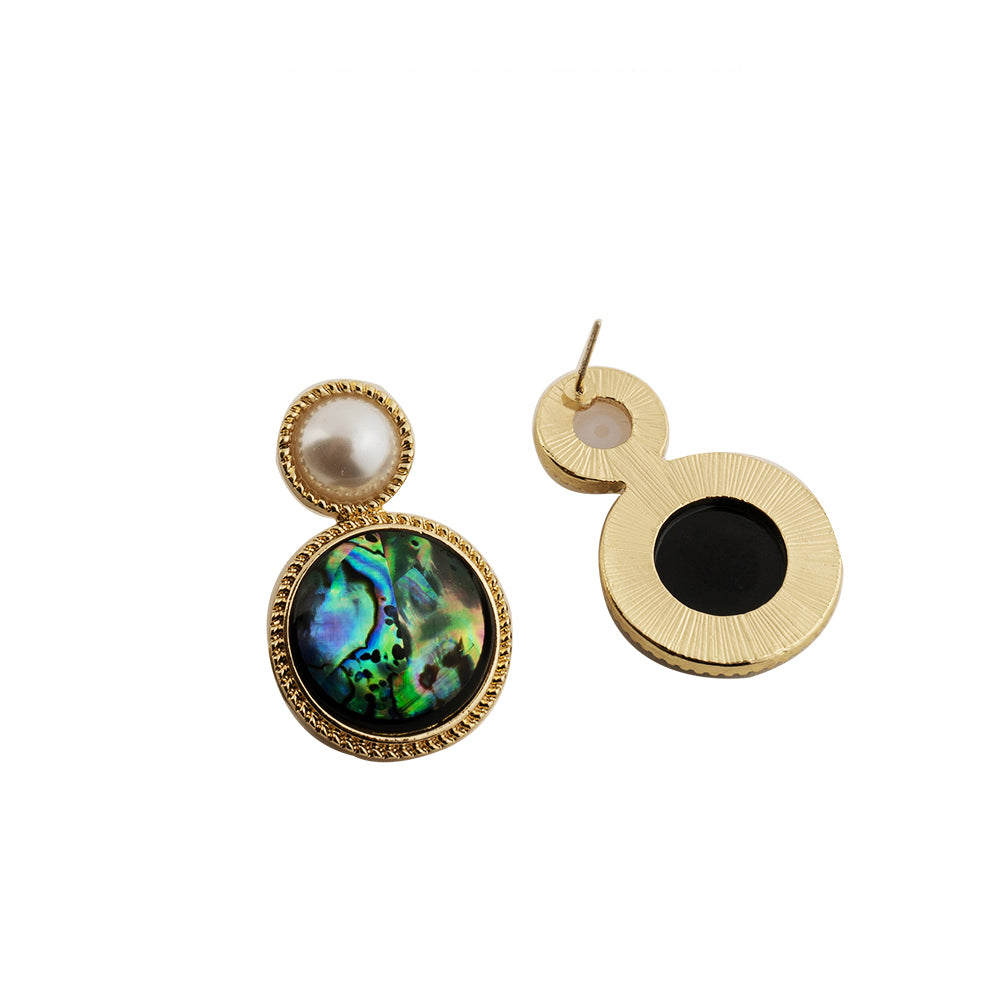Subang Mutiara Abalone Berwarna Asli