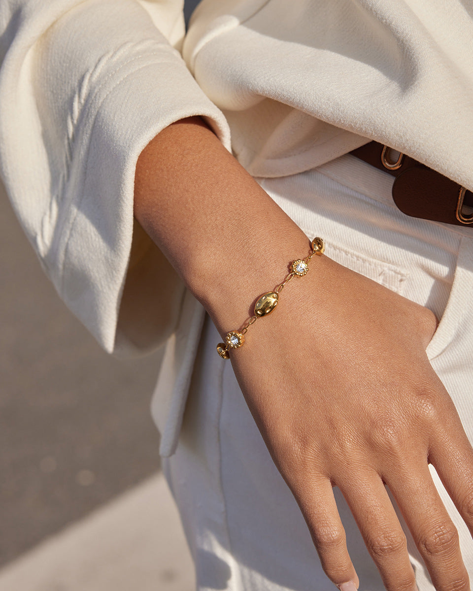 Zircon Flowers Bracelet