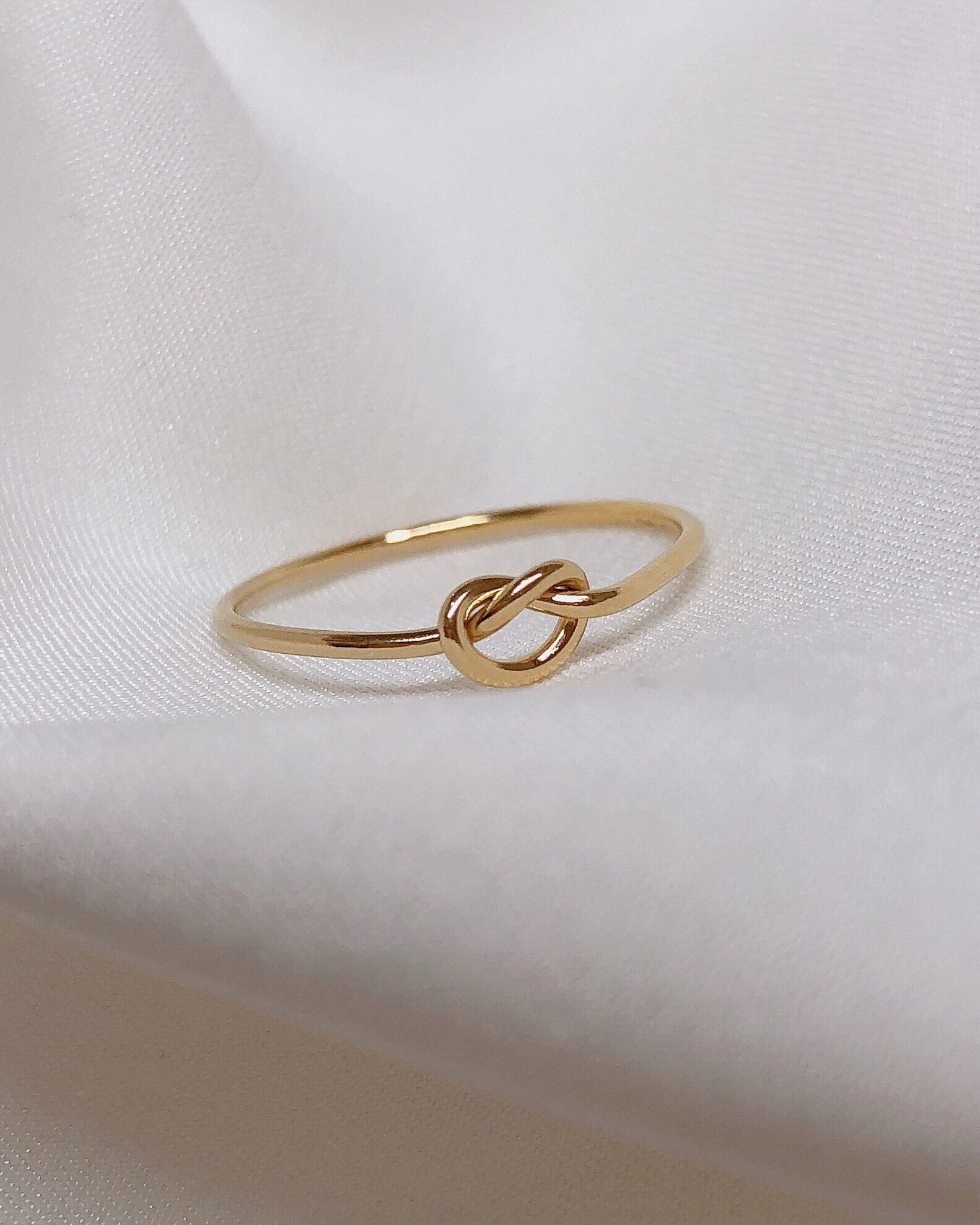 Minimalist Heart Knot Ring