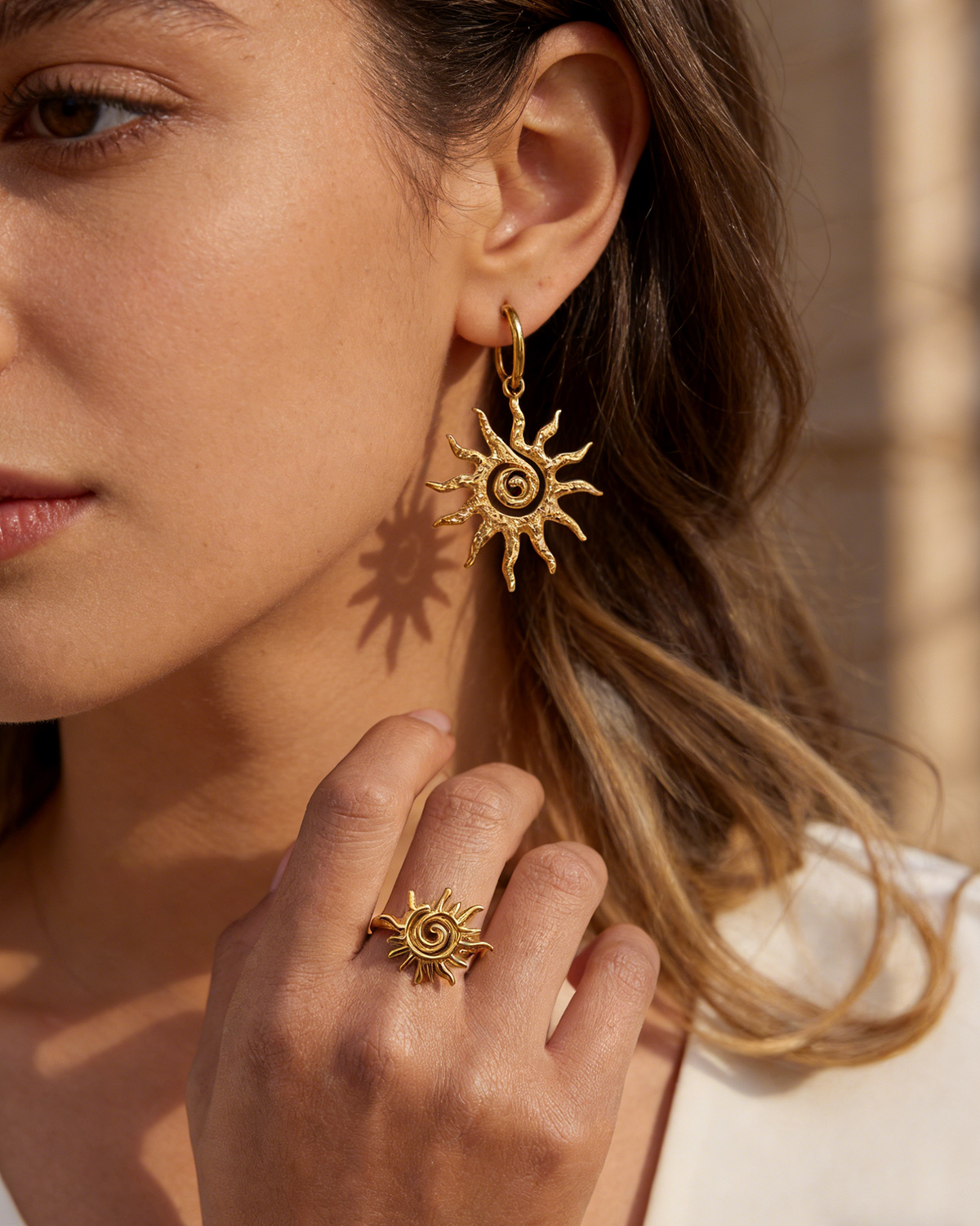 Sunflower Drop Earrings