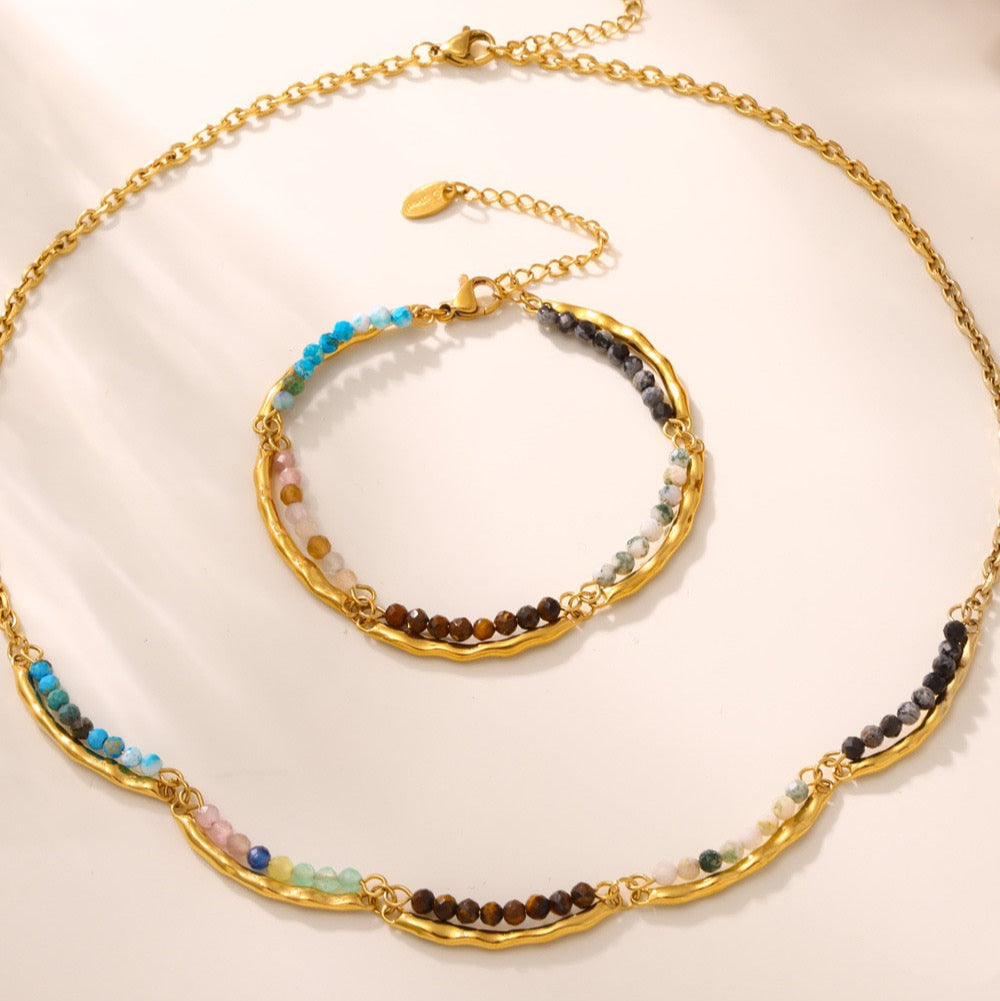 YUHE Handmade Natural Gemstone Beaded Bracelet Stone Bracelets