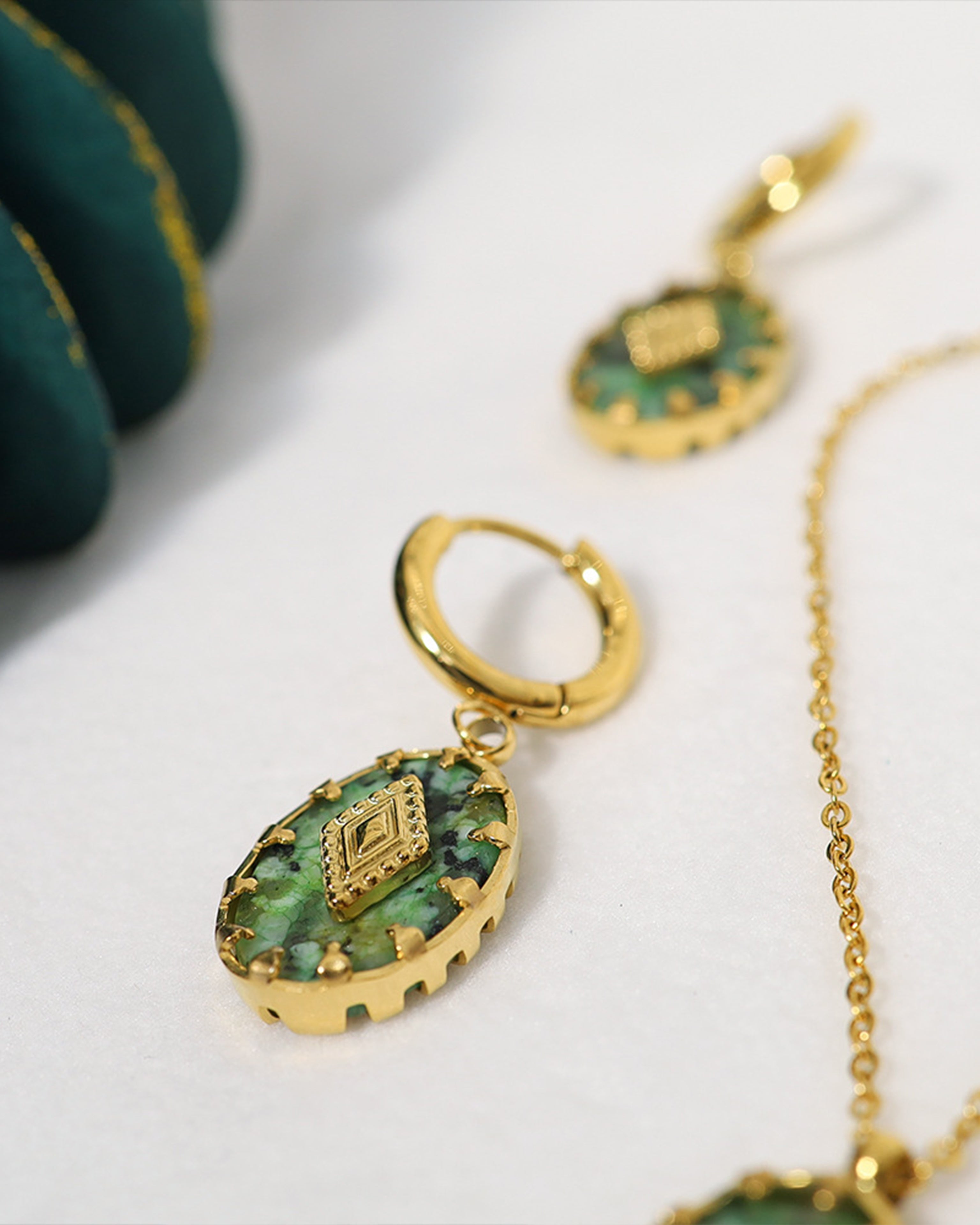 “Natural Wind” Turquoise Earrings