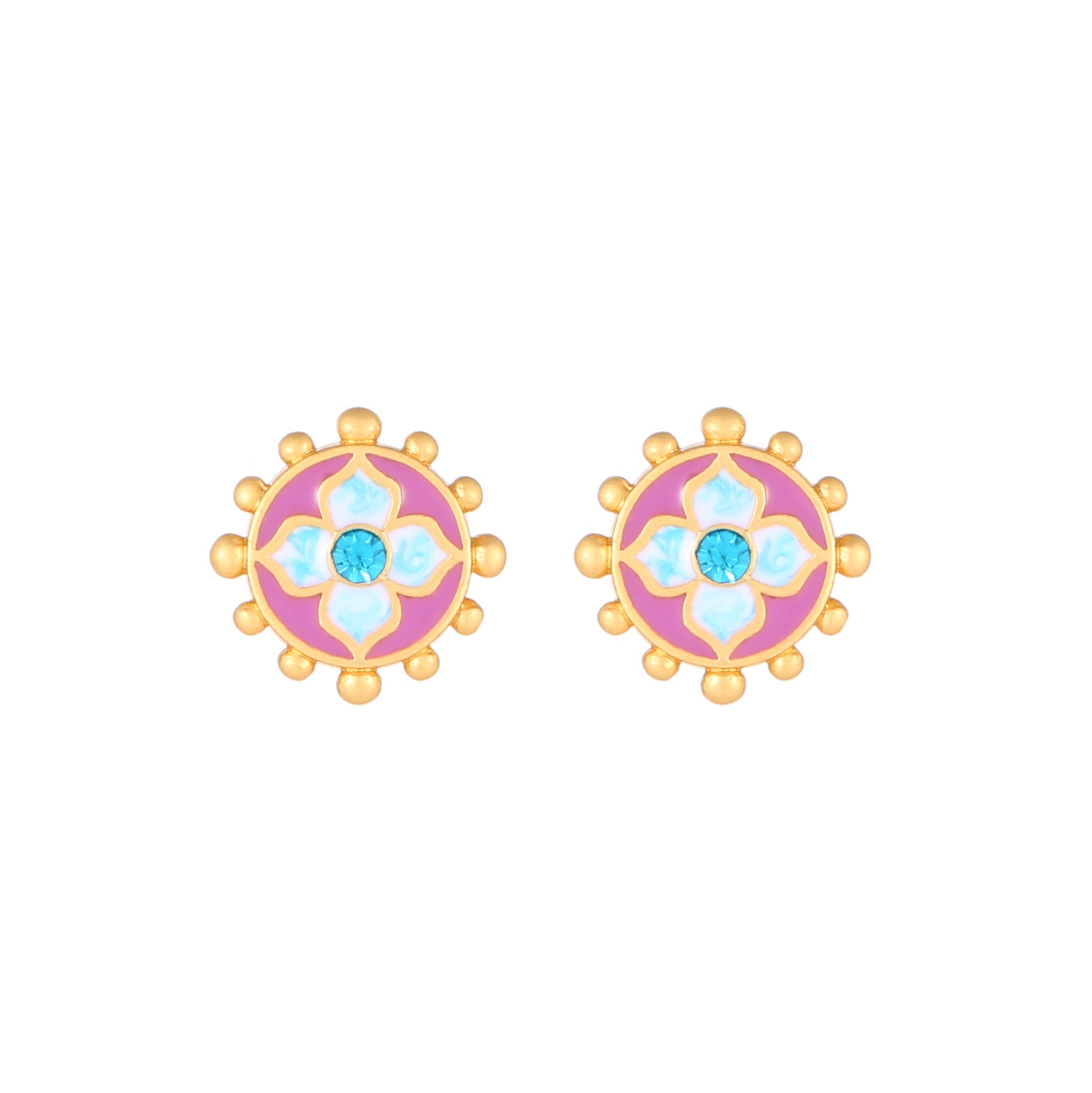 Summer Color Earrings Retro Glaze Drip Earrings Dopamine Style Zircon Exquisite Earrings