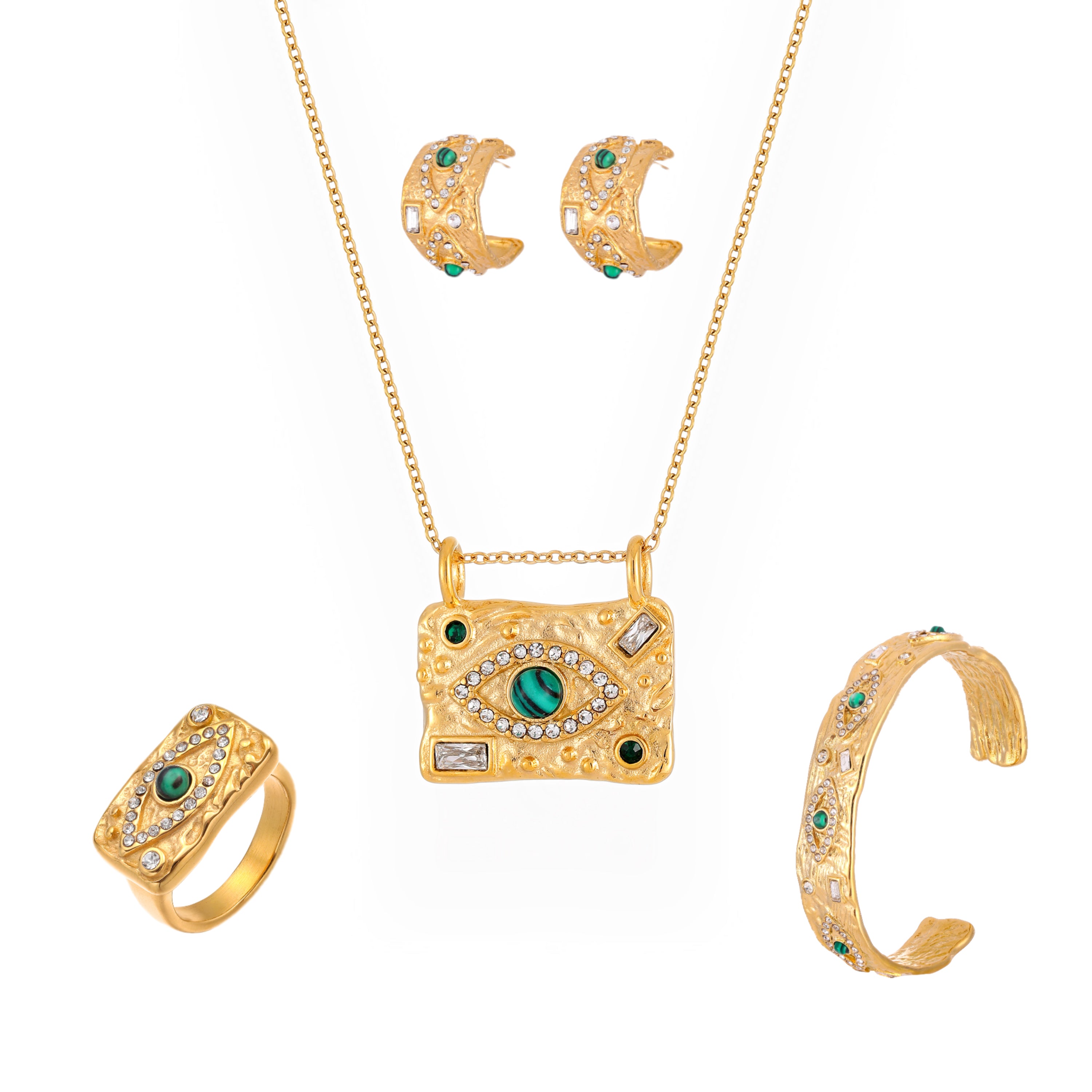 YUHE Evil Eye Jewelry Set 4PCS