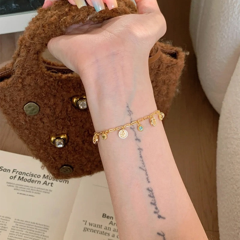 Vintage Design Tourmaline Star Bracelet Temperament Niche Fashion Bracelet Gift For Wife