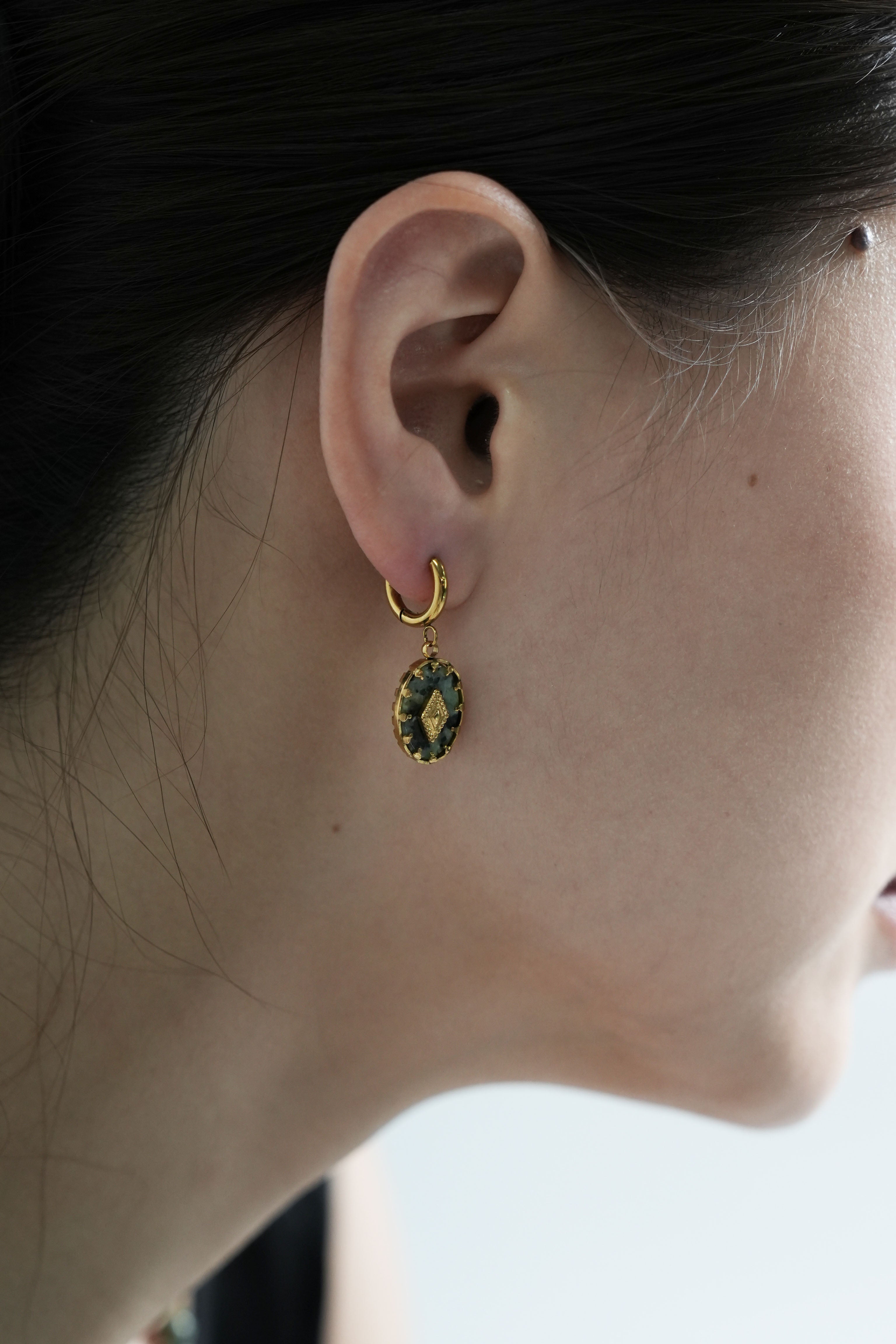 YUHE African Turquoise Vintage Stud Earrings