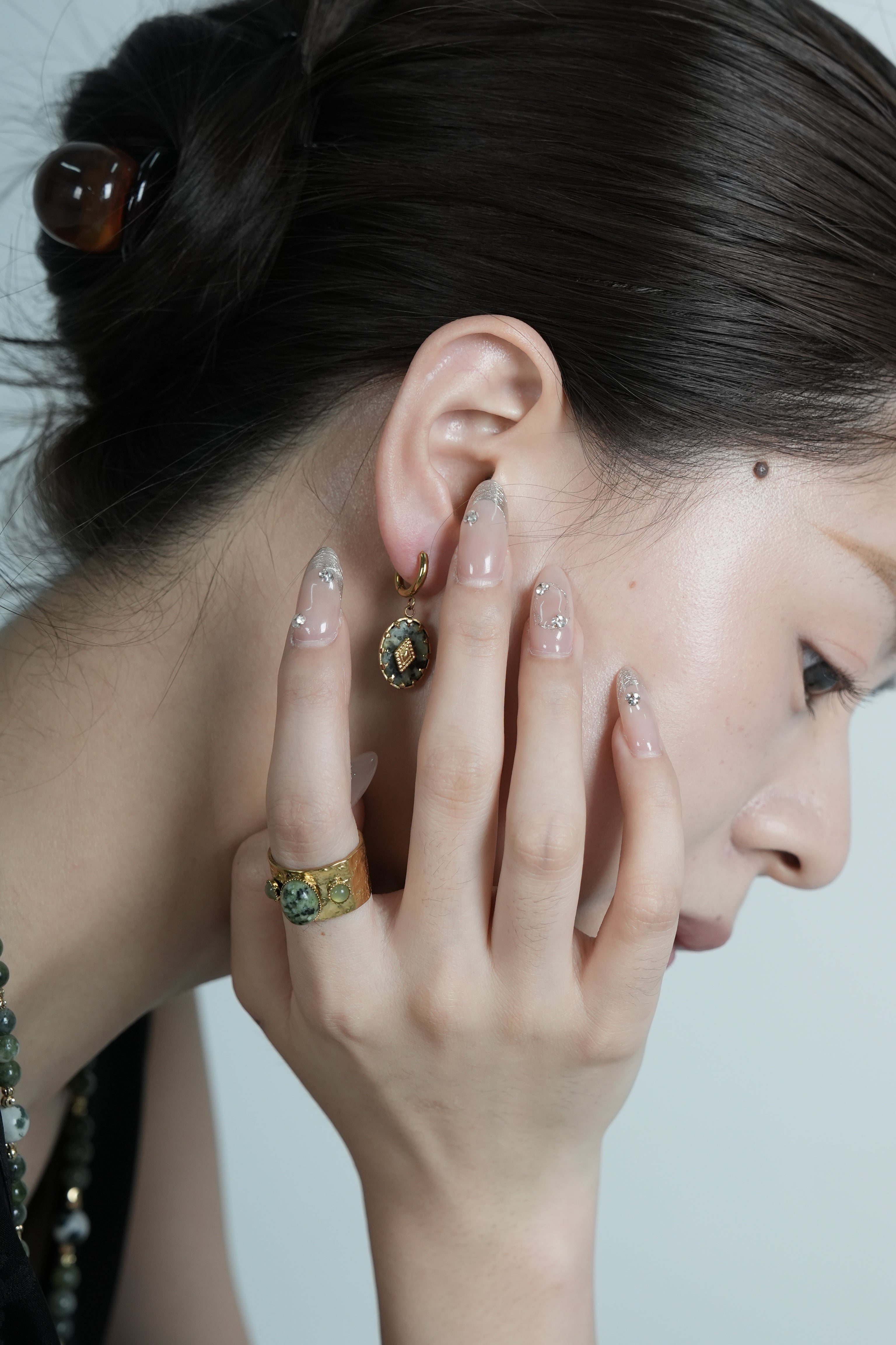 YUHE African Turquoise Vintage Stud Earrings