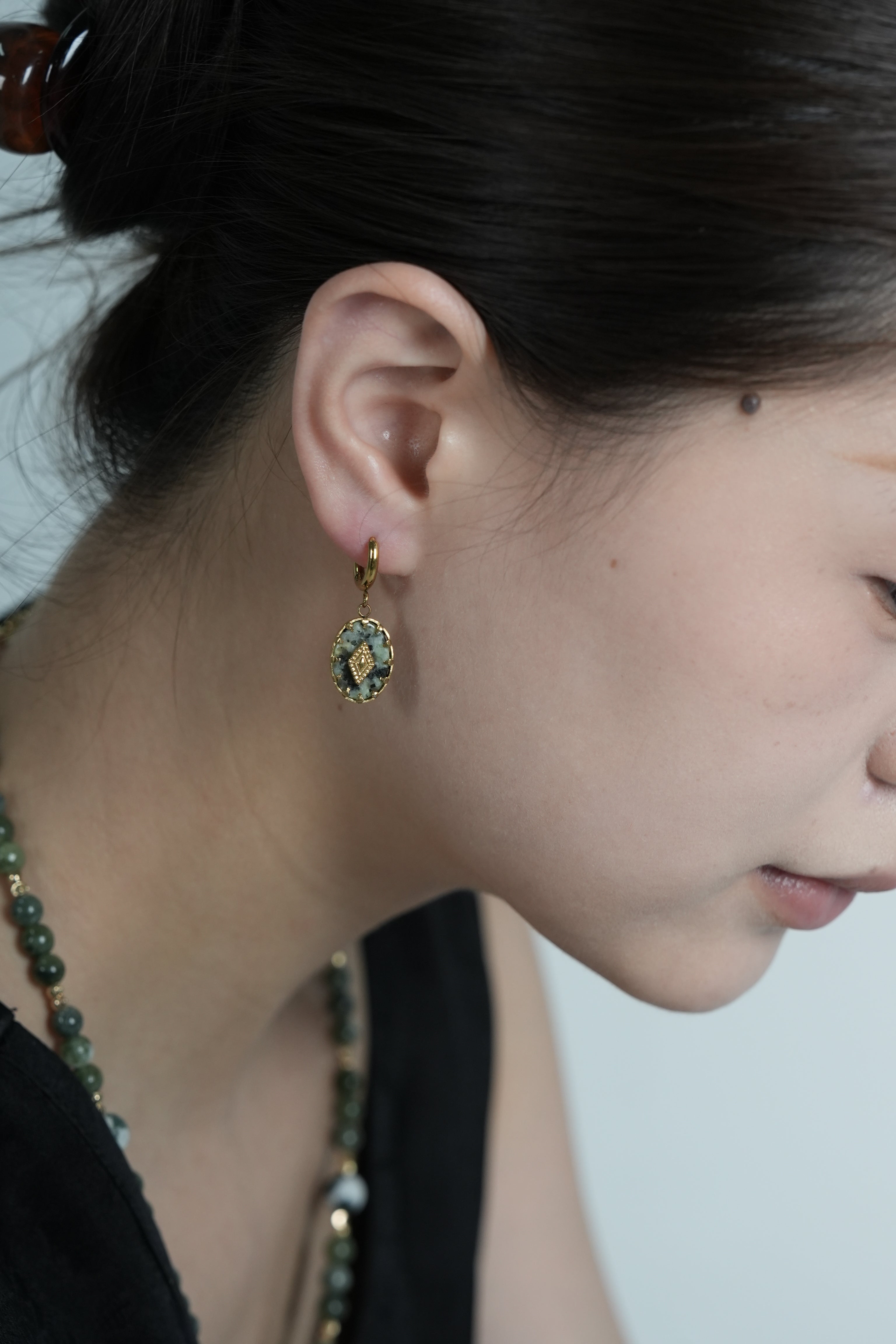 YUHE African Turquoise Vintage Stud Earrings