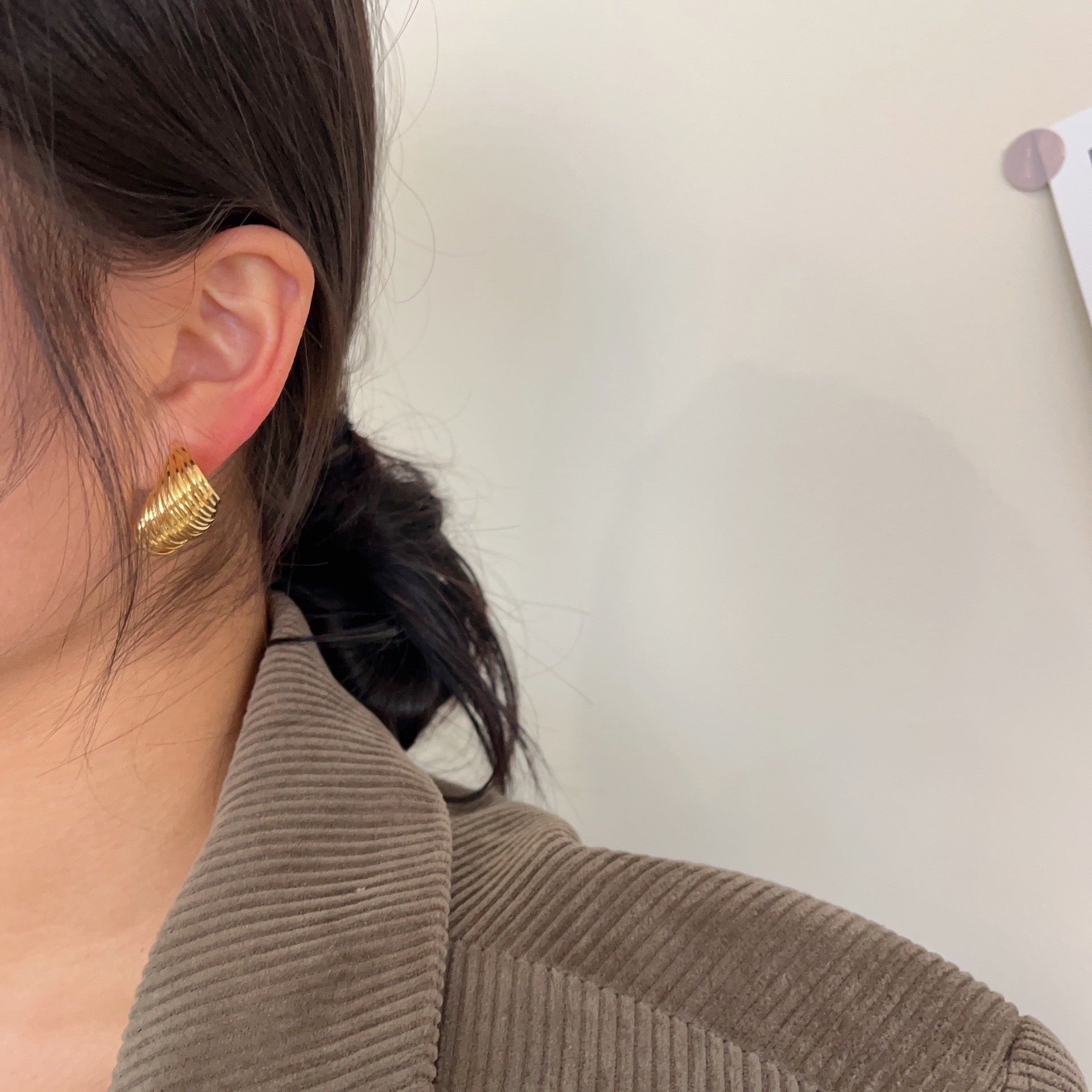 Metal Screw Wrapped Earrings Geometric Cool Style Fashion Ladies Earrings