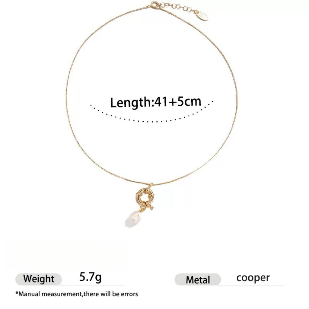 French Retro Natural Pearl DIY Detachable Pendant Necklace Female Beaded Stacking Clavicle Chain