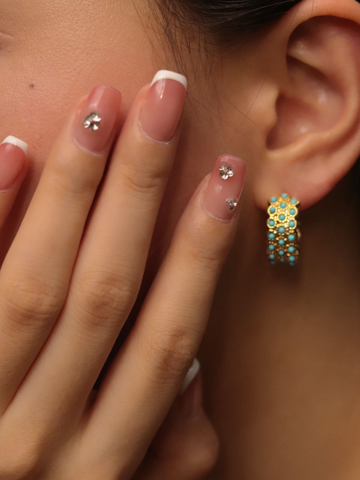 YUHE Boho Turquoise-Inspired French Vintage Stud Earrings