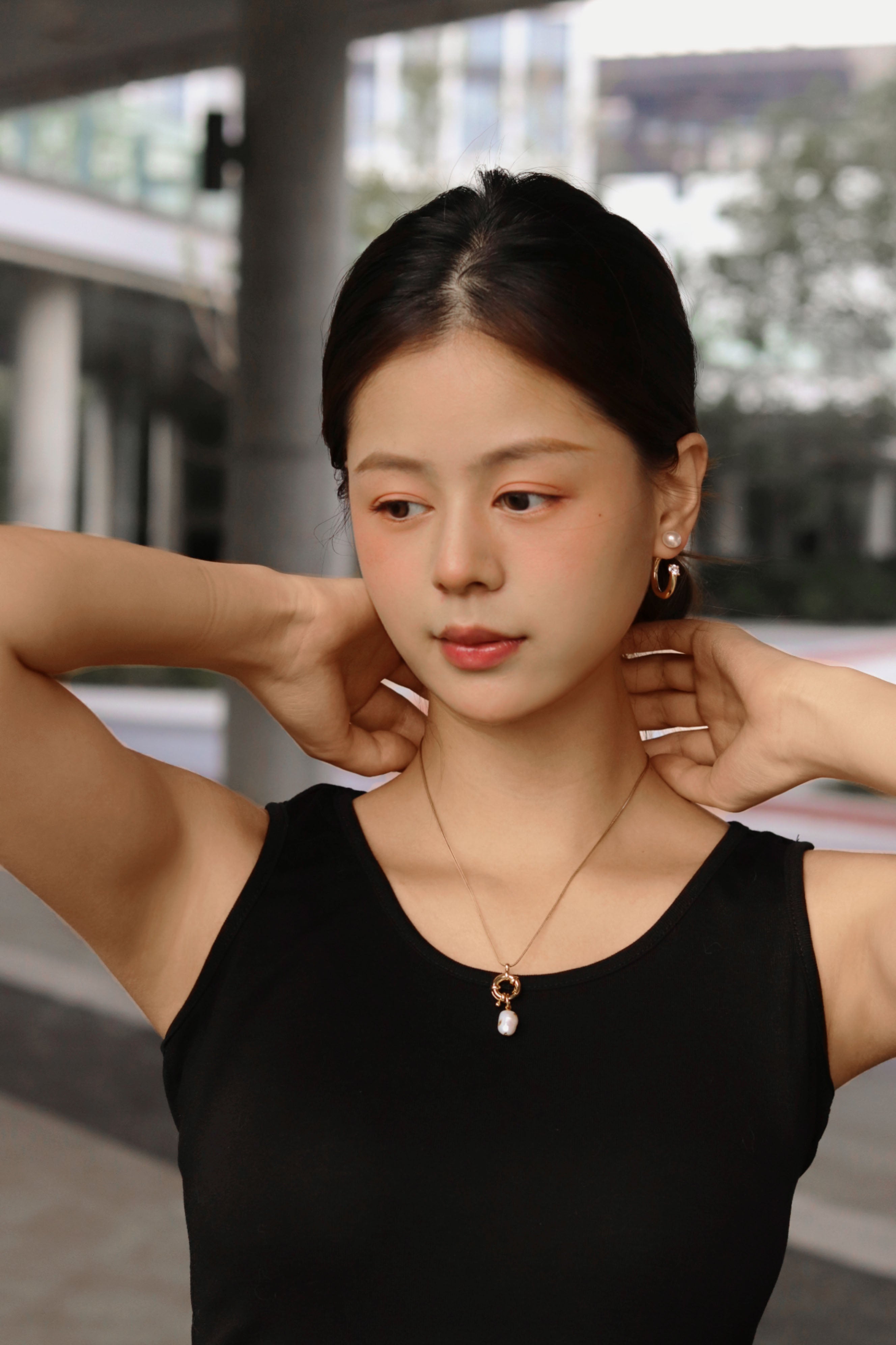French Retro Natural Pearl DIY Detachable Pendant Necklace Female Beaded Stacking Clavicle Chain