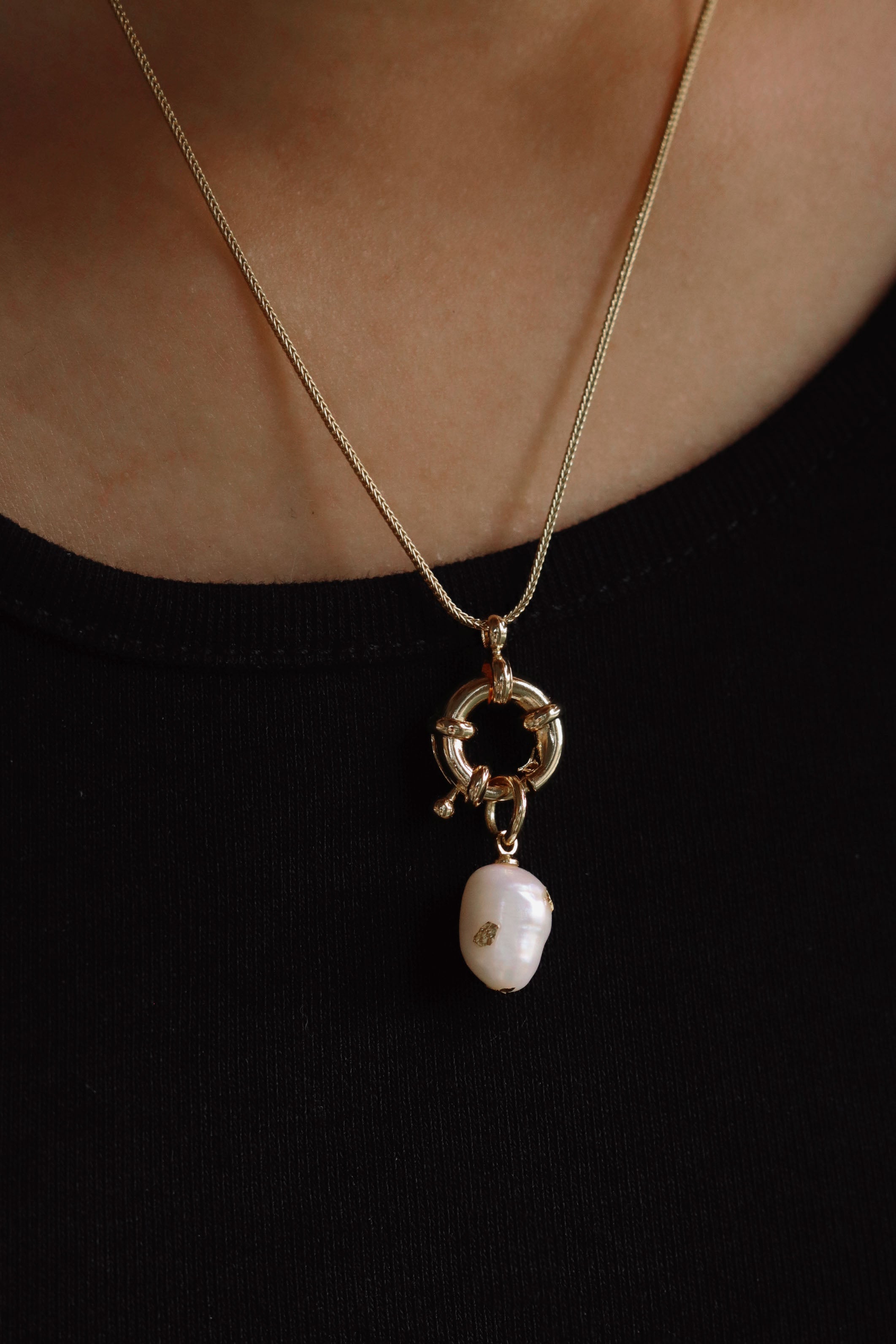 French Retro Natural Pearl DIY Detachable Pendant Necklace Female Beaded Stacking Clavicle Chain