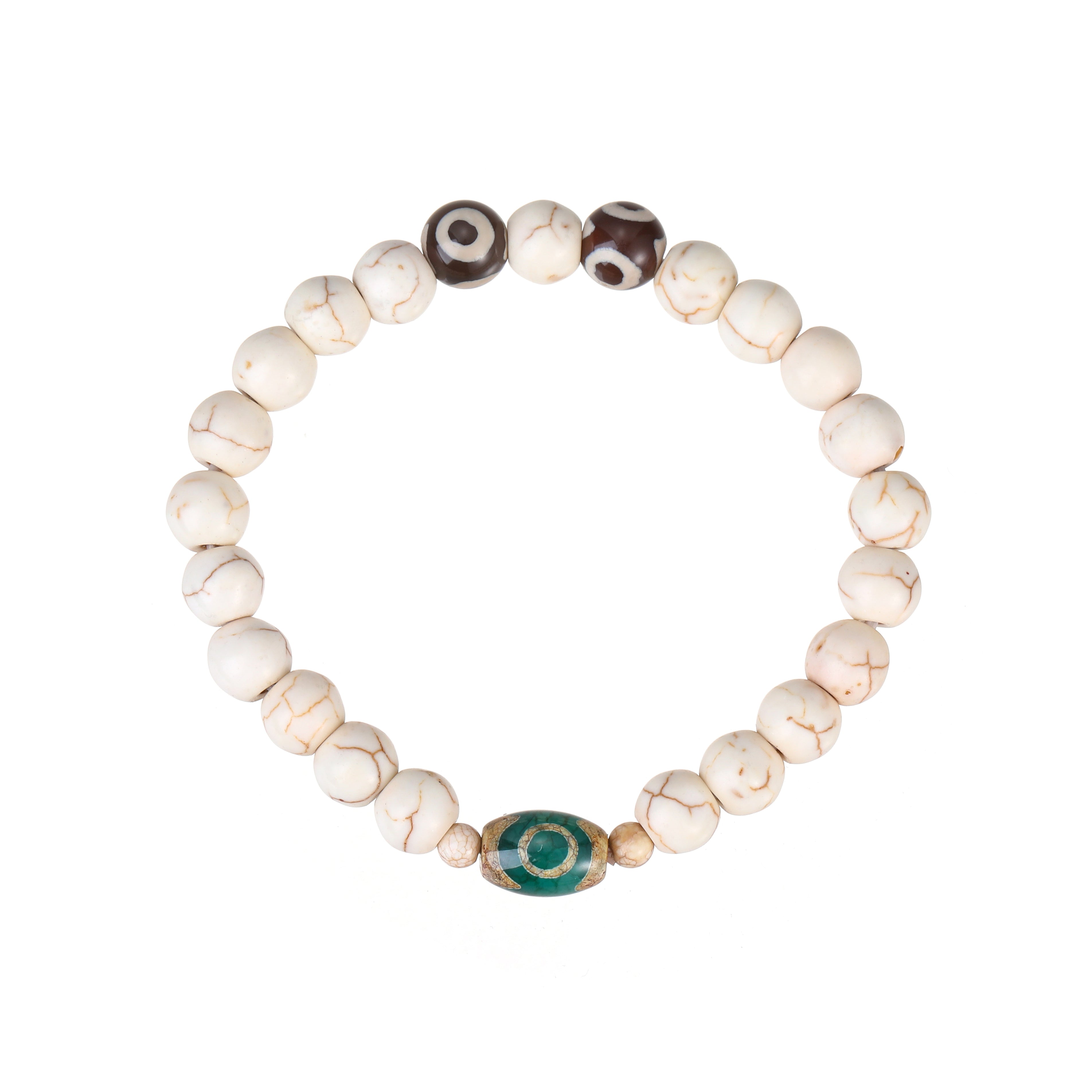 Tibetan Zen Bodhi & Dzi Bead Bracelet