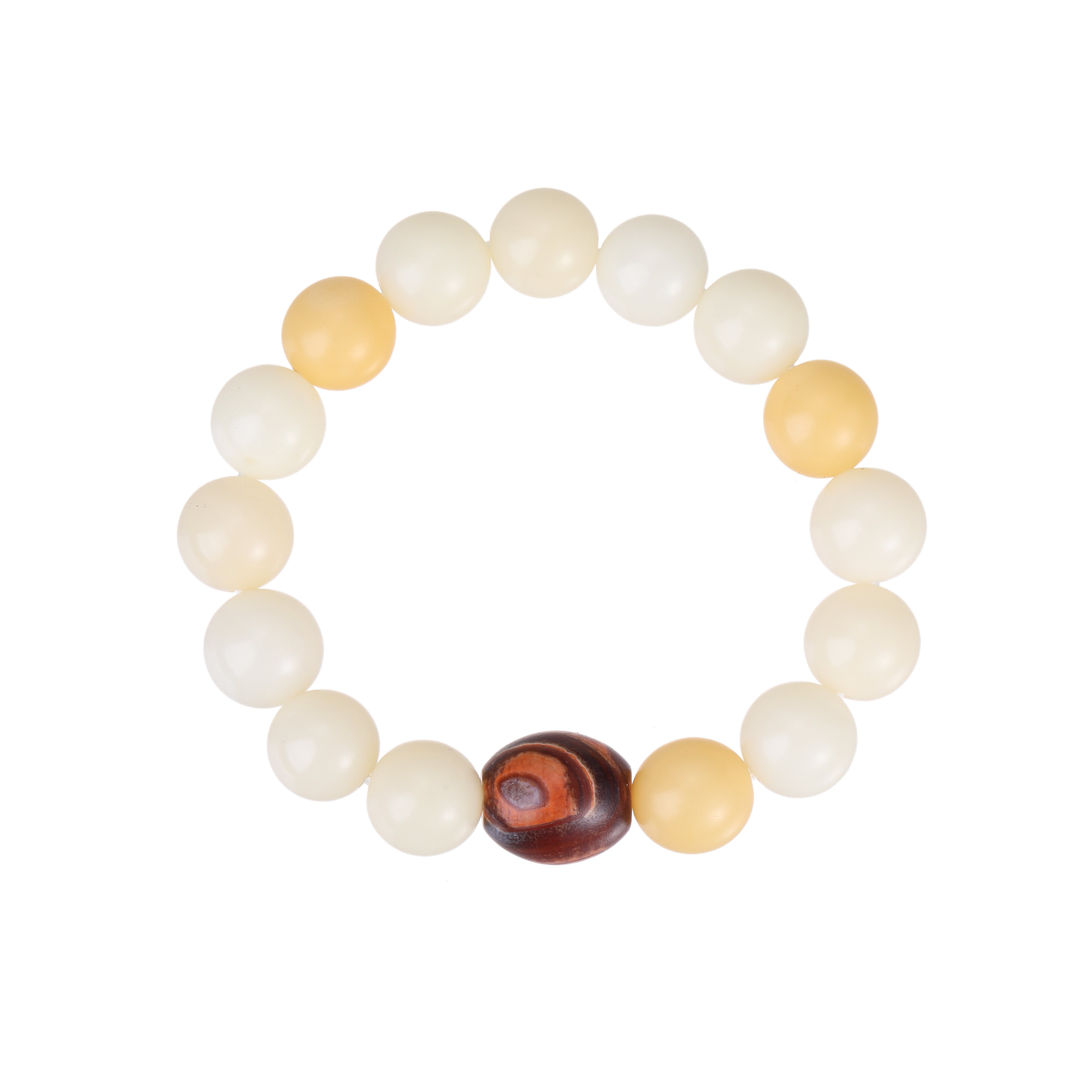 Natural Bodhi Seed & Dzi Bracelet