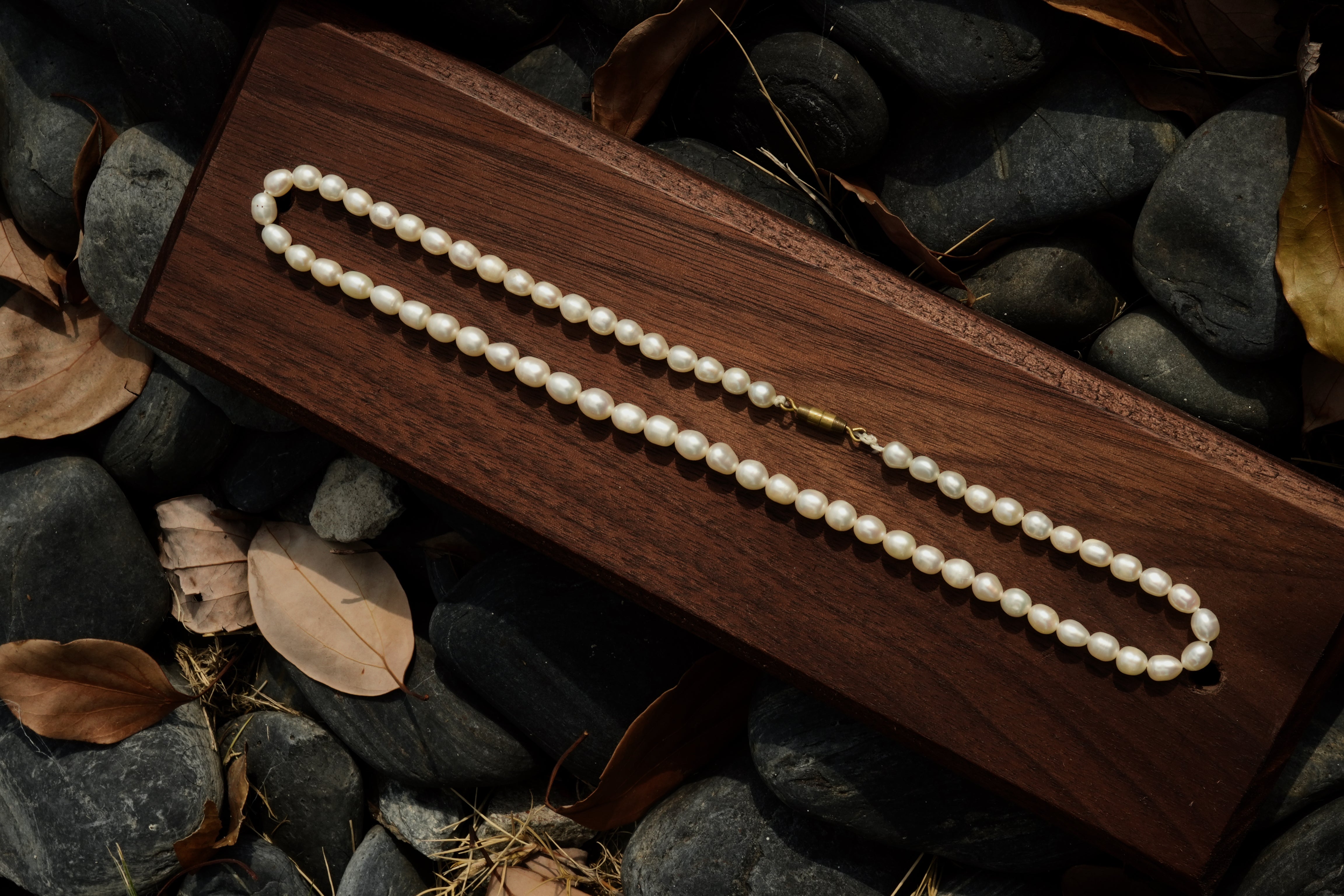 Rice Grain Freshwater Pearl Clavicle Necklace