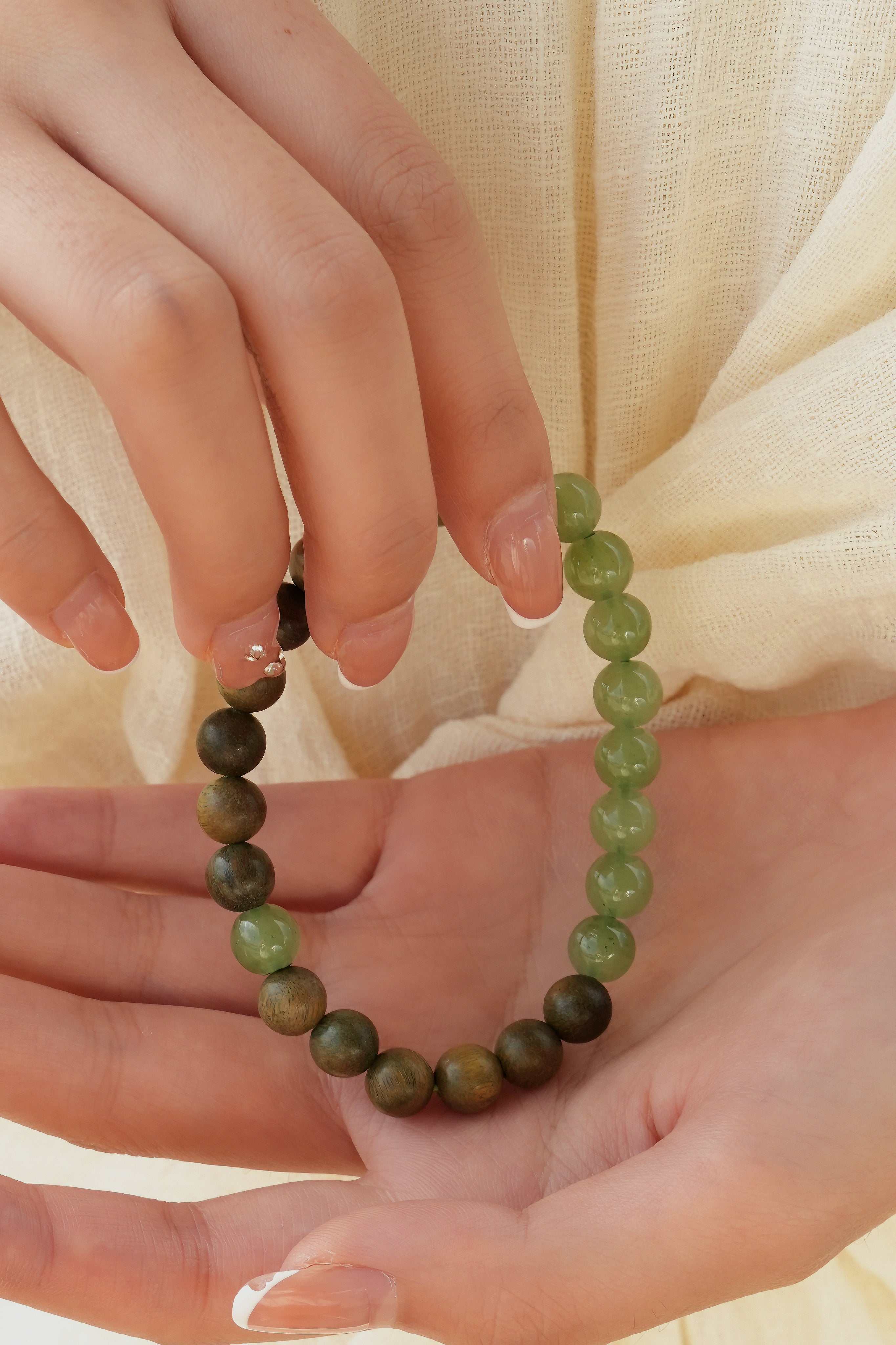 Jasper & Green Sandalwood Blessing Bracelet
