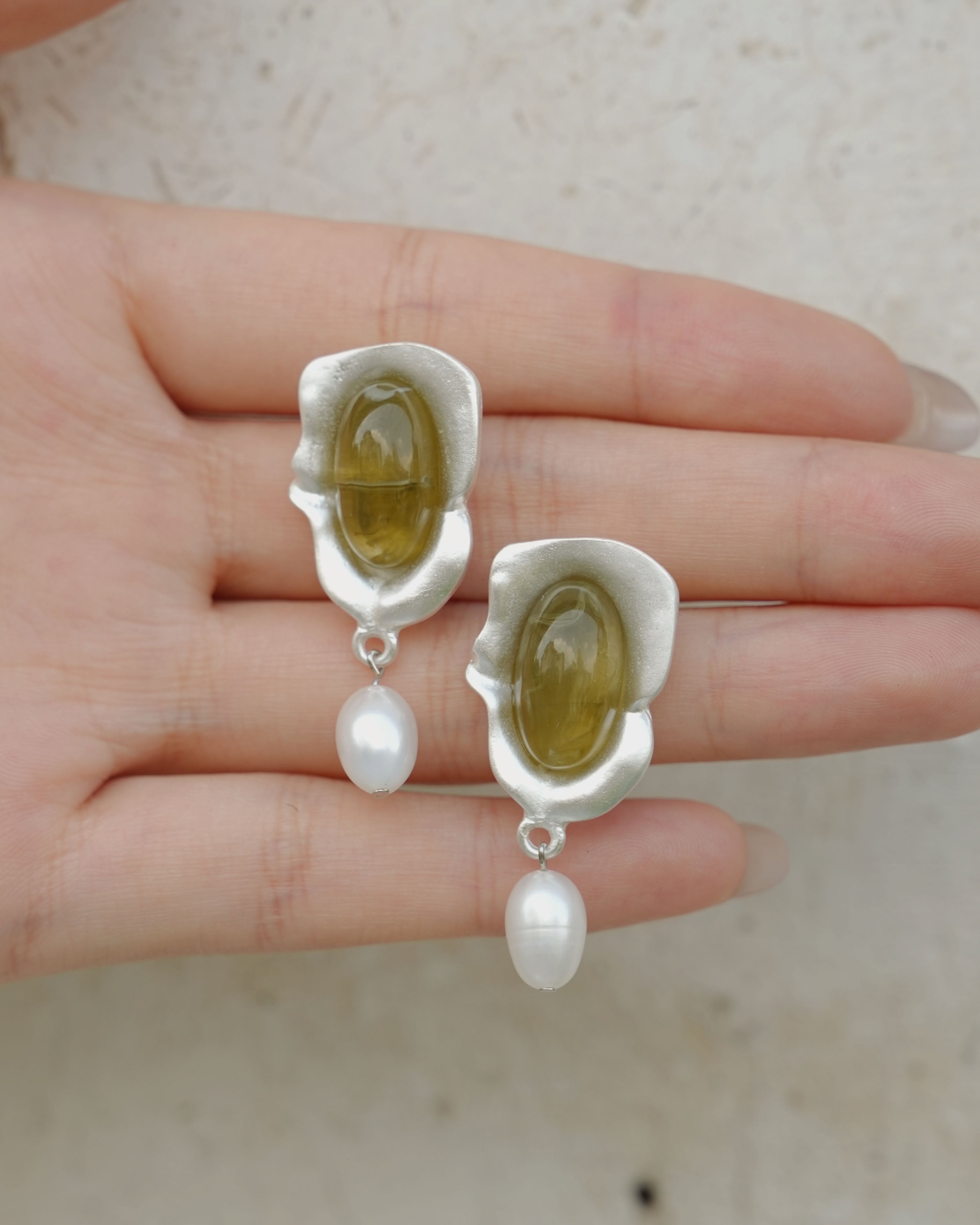 Morning Dew Luster Art Earrings