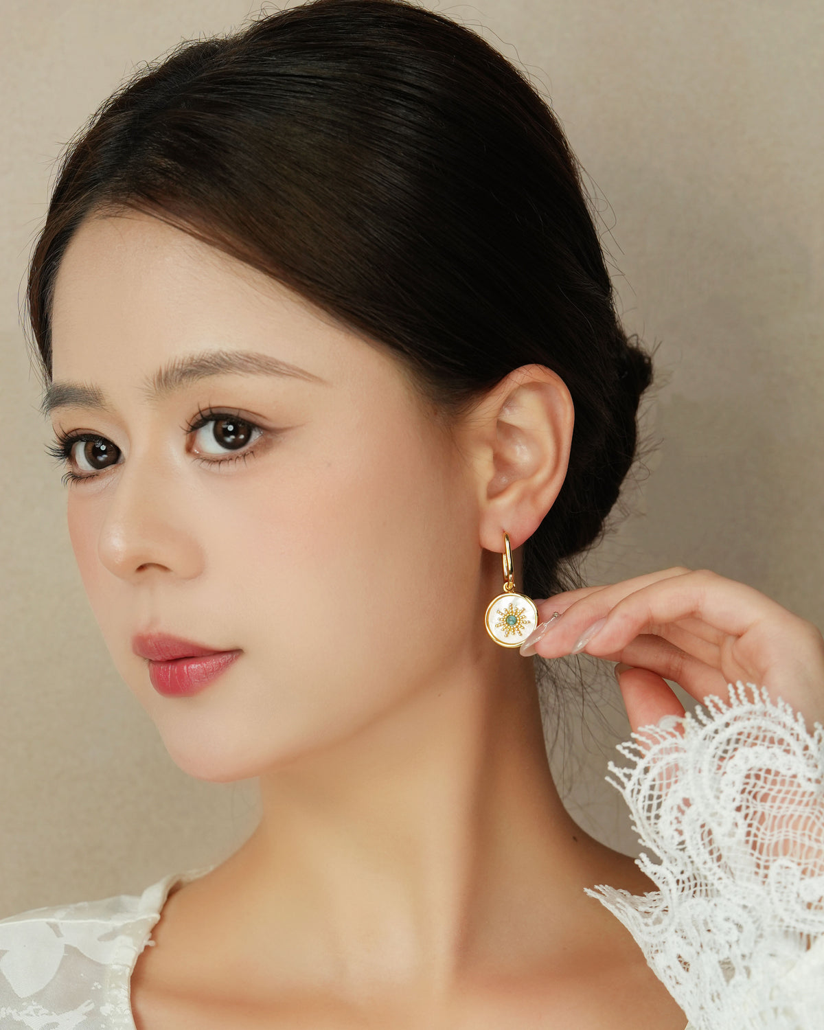 Ocean Glow Drop Hoop Earrings