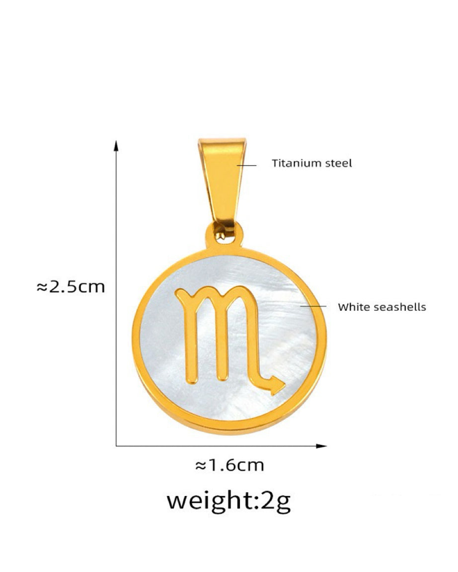 Scorpio Zodiac Mother of Pearl Charm