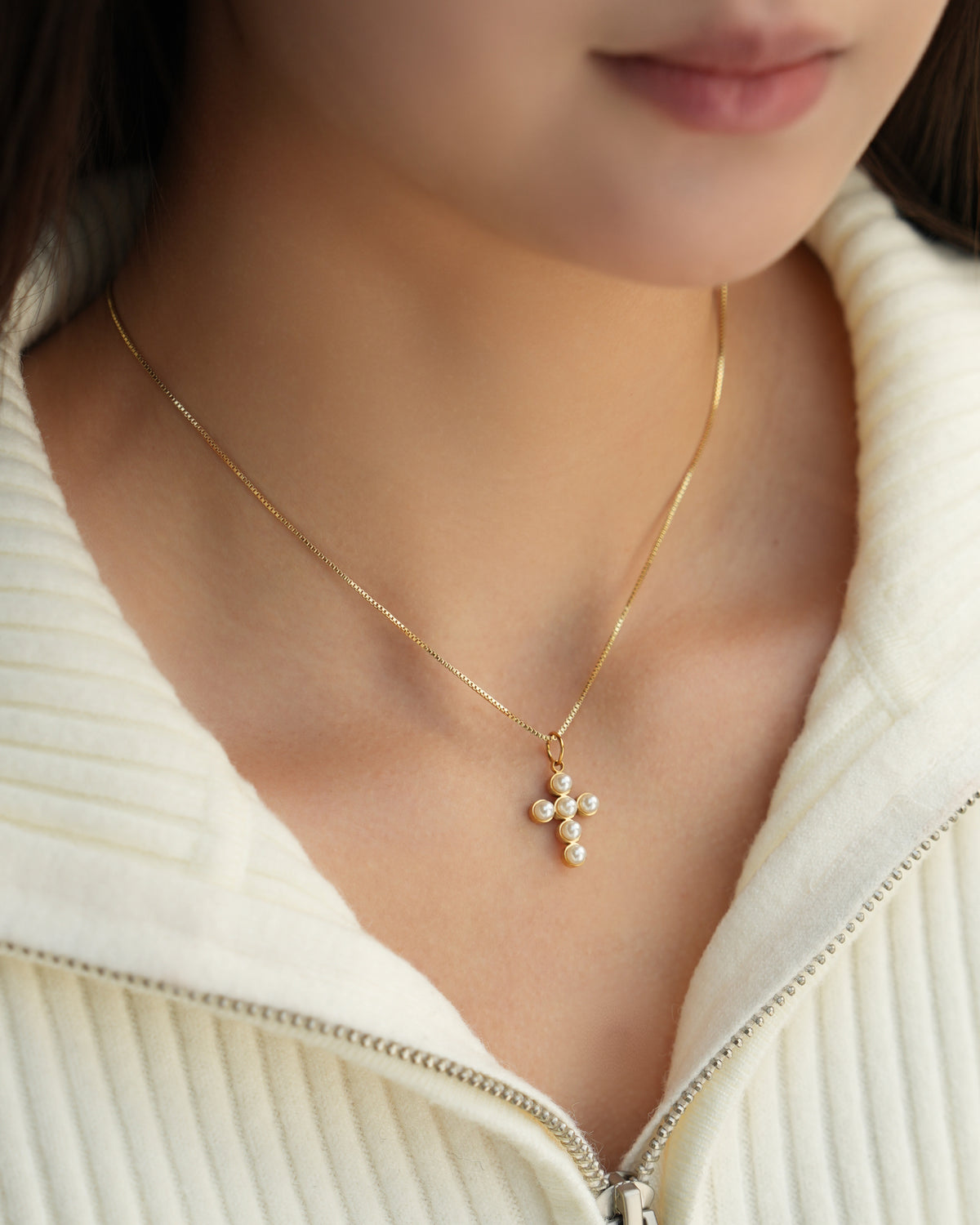 Pearl Cross Pendant