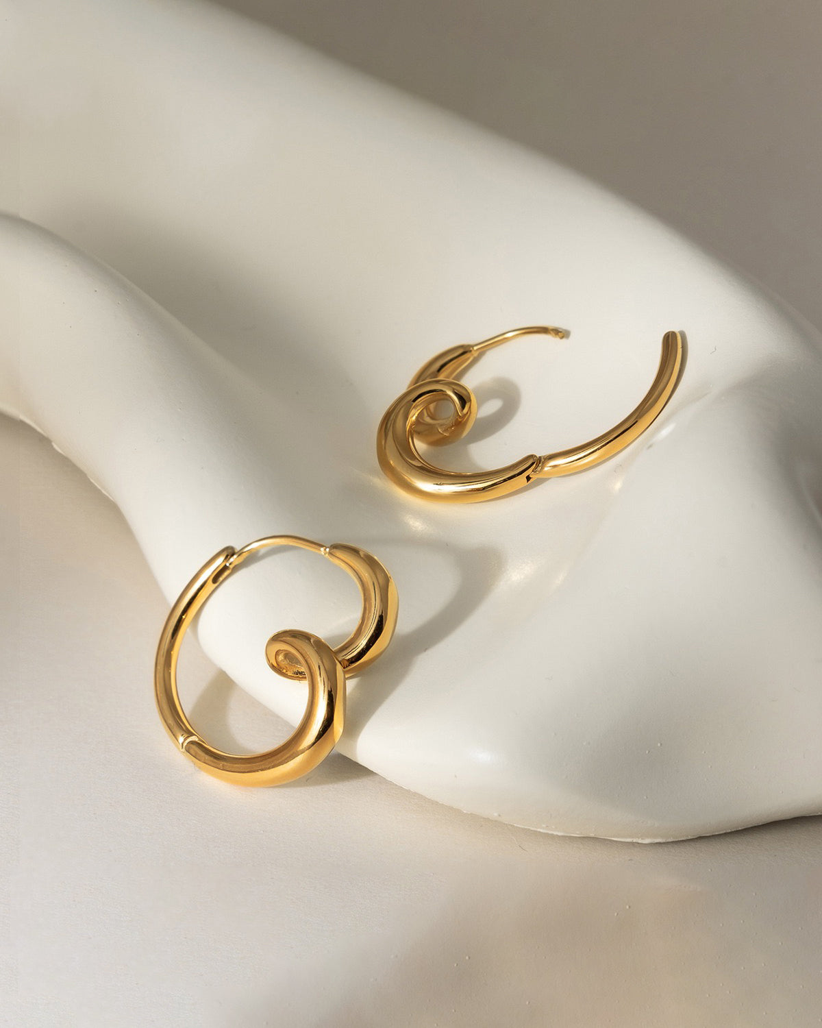 Open Heart Hoop Earrings