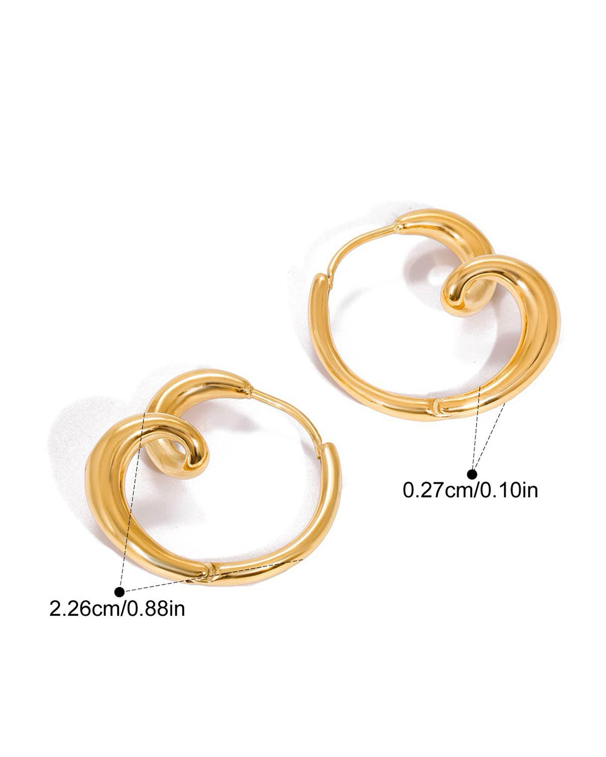 Open Heart Hoop Earrings