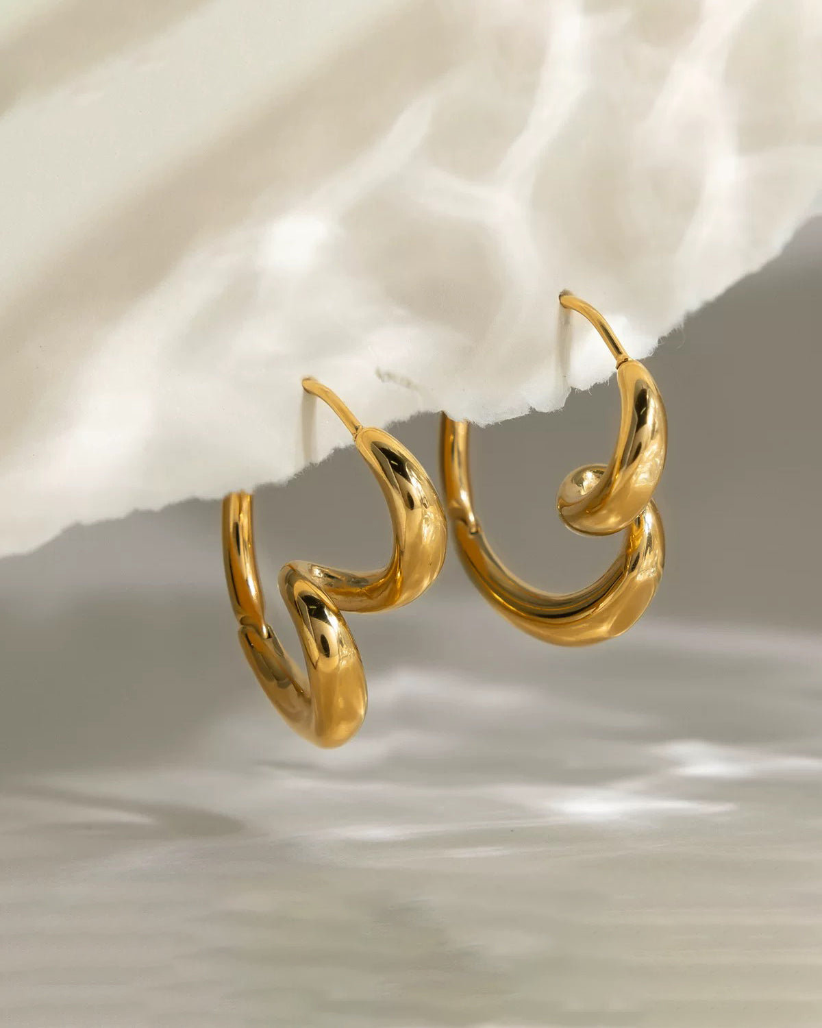 Open Heart Hoop Earrings