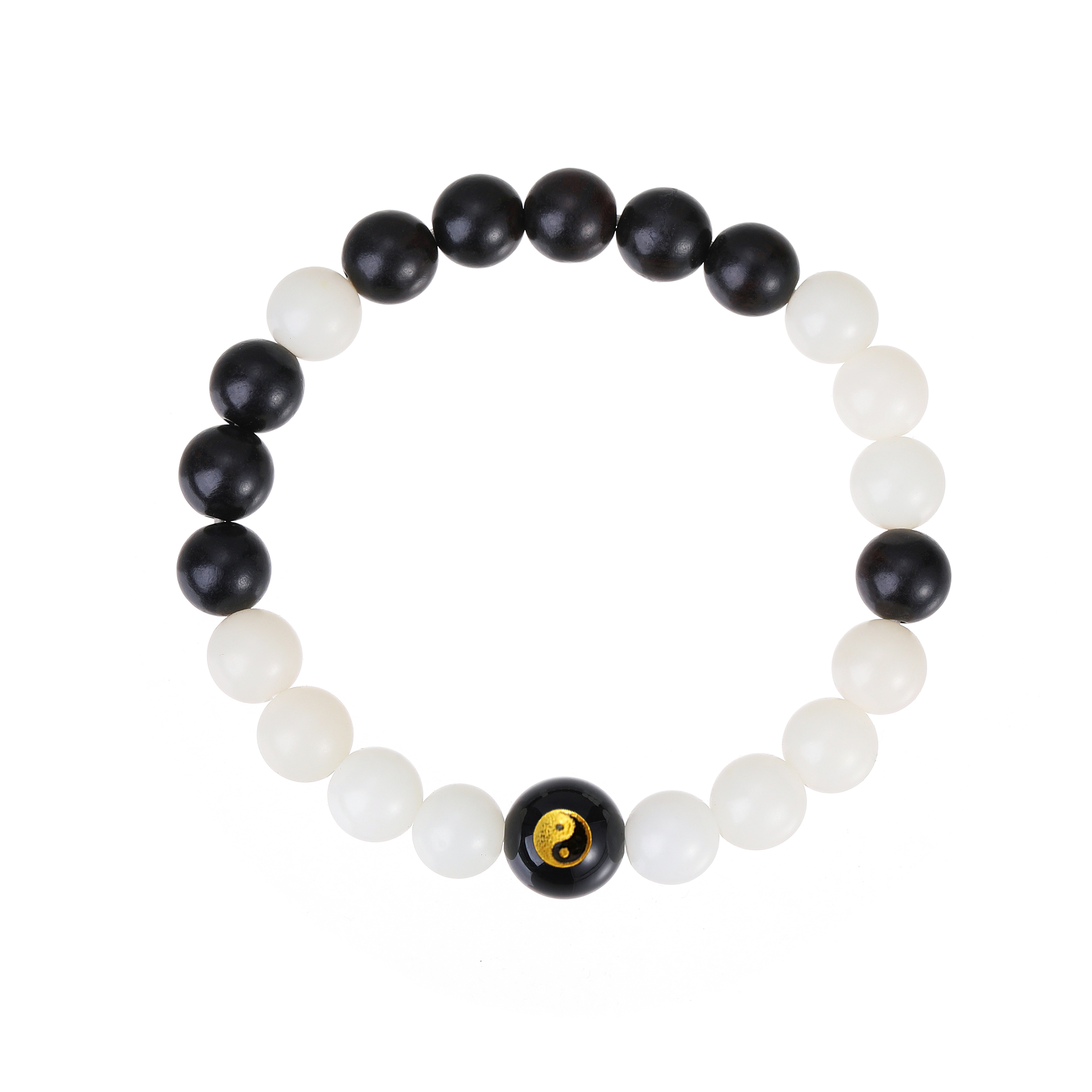 Ebony Wood & Bodhi Seed Zen Bracelet