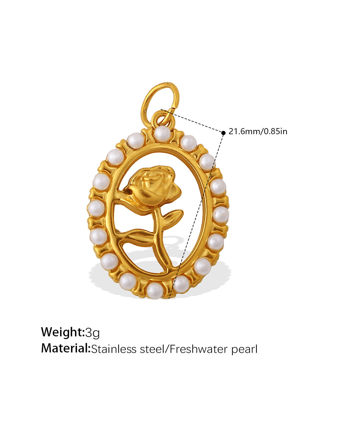 Sacred Rose & Pearl Pendant