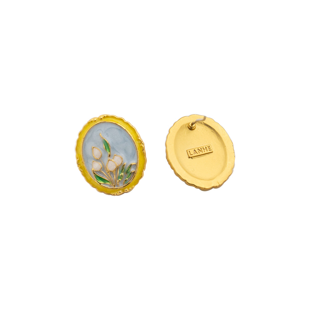 ต่างหูภาพวาดสีน้ำมัน Monet Garden