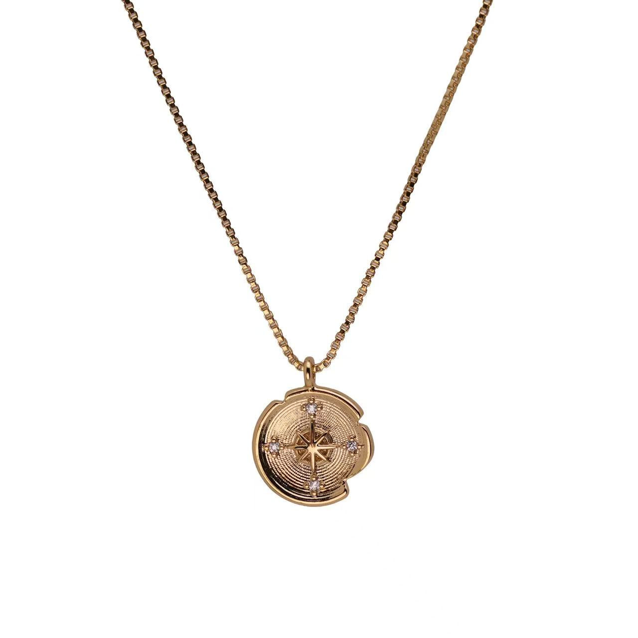 Eight-pointed Star Pendant Simple Small Square Pendant Stackable Necklace Women's Gift