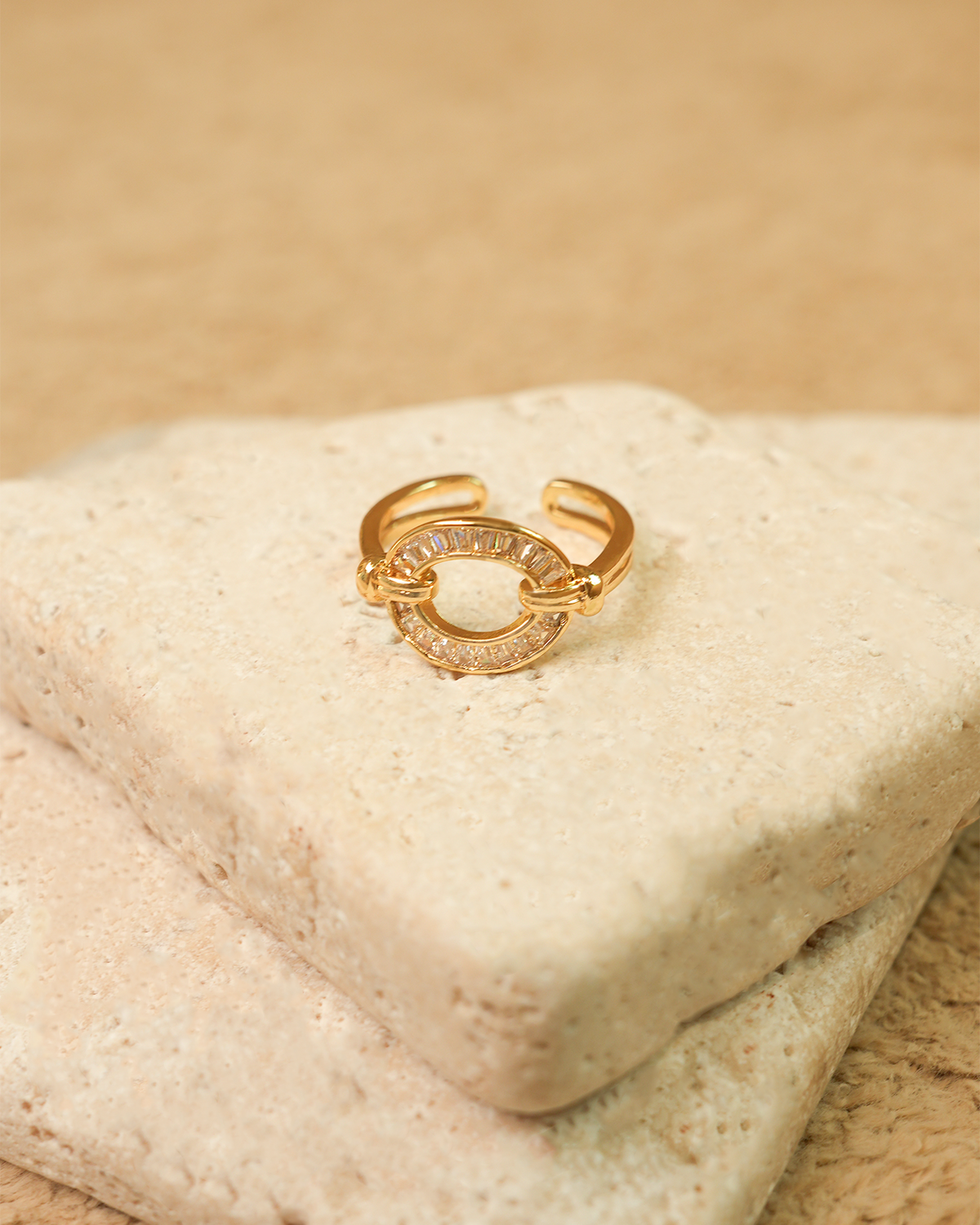 Zircon Minimalist Open Ring