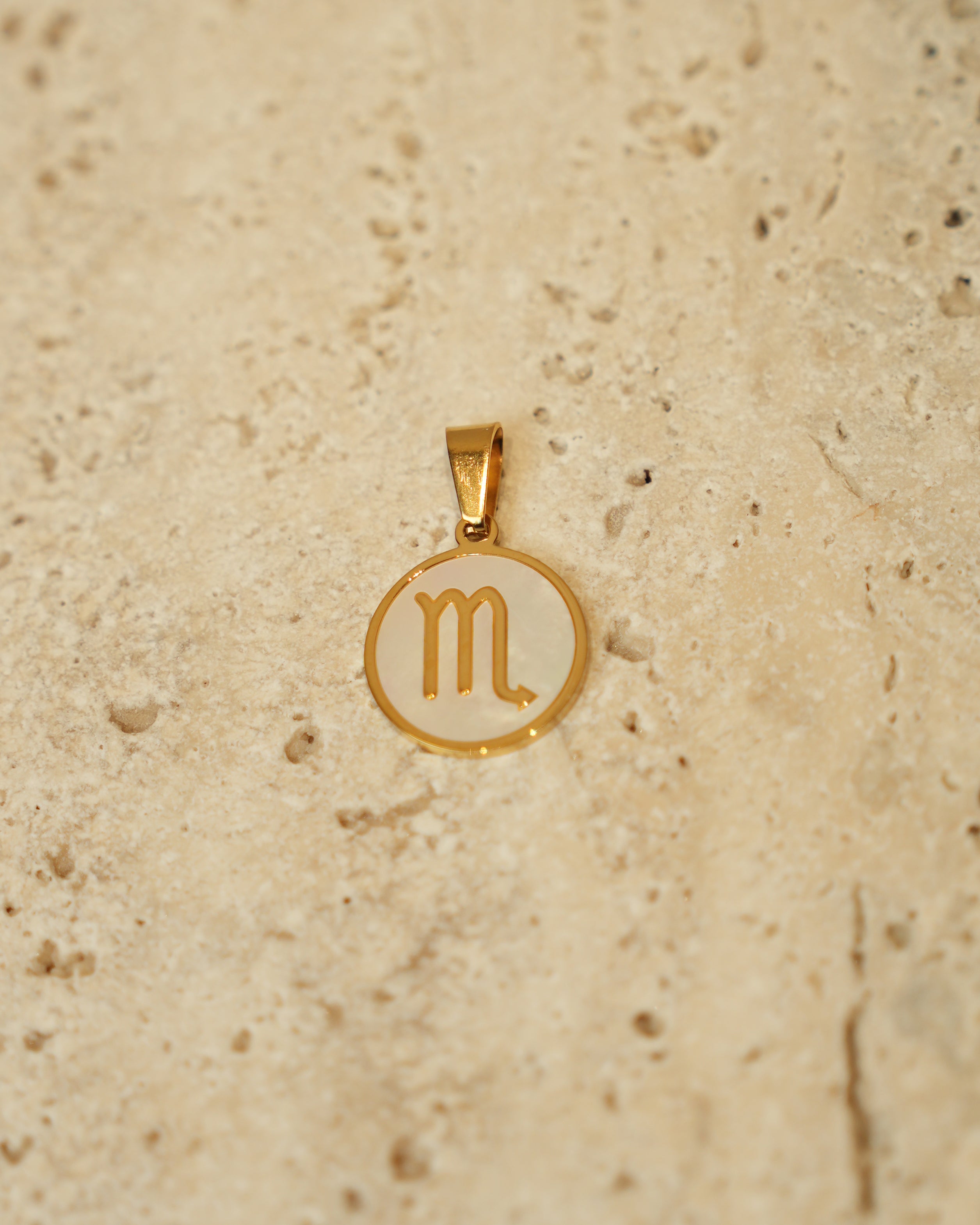 Scorpio Zodiac Mother of Pearl Charm