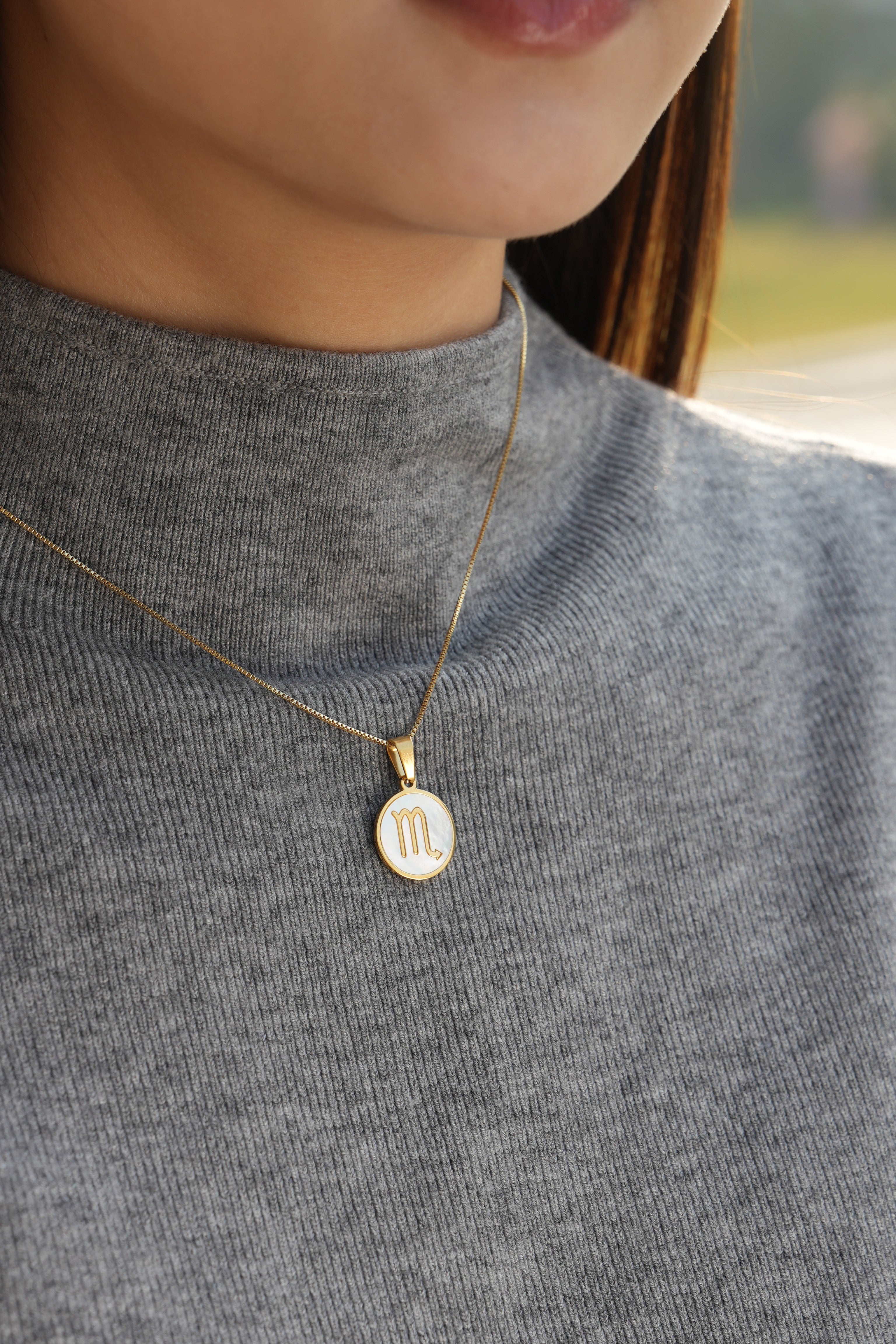 Scorpio Zodiac Mother of Pearl Charm
